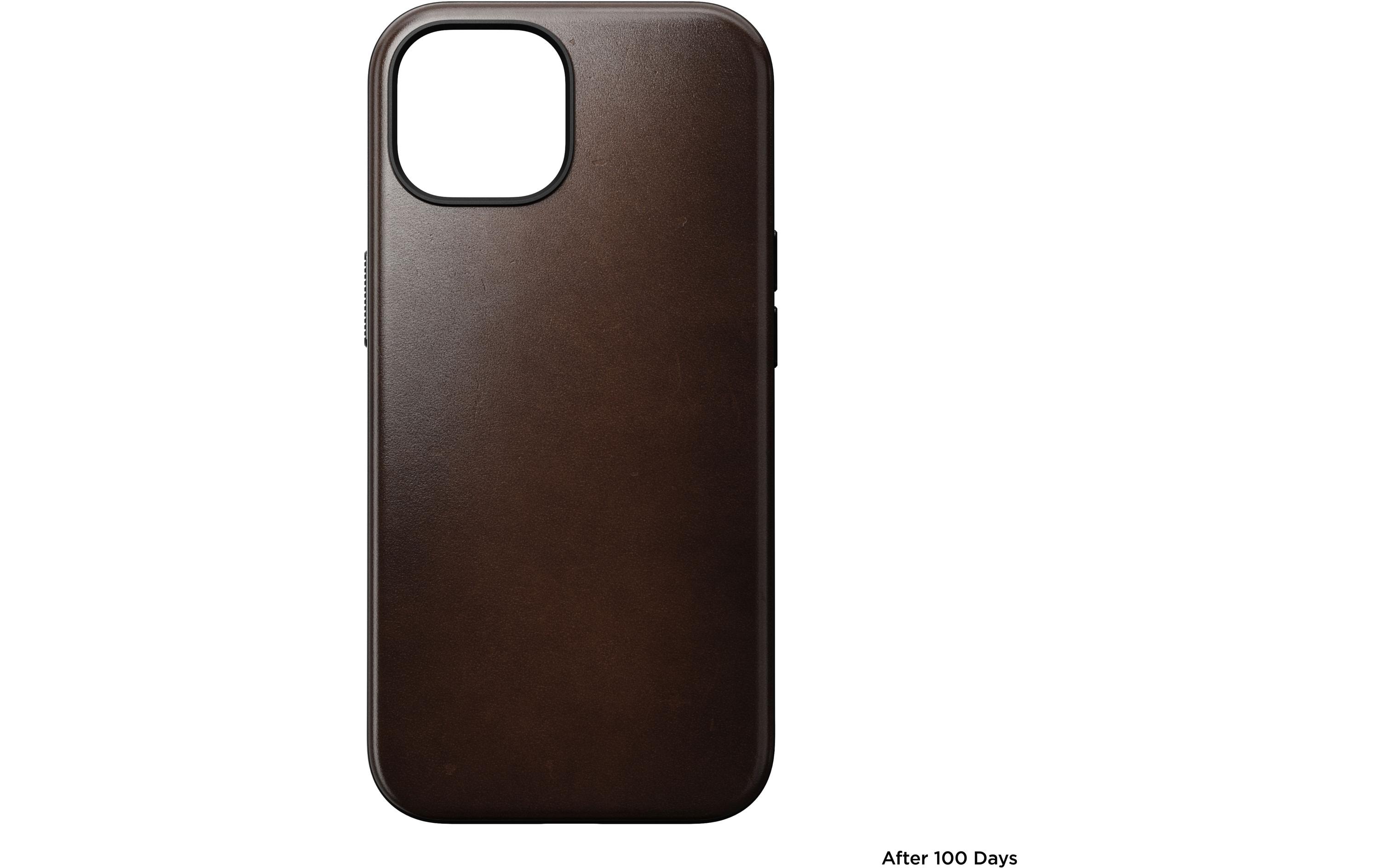 Nomad Back Cover Modern Leather Horween iPhone 15 Schwarz