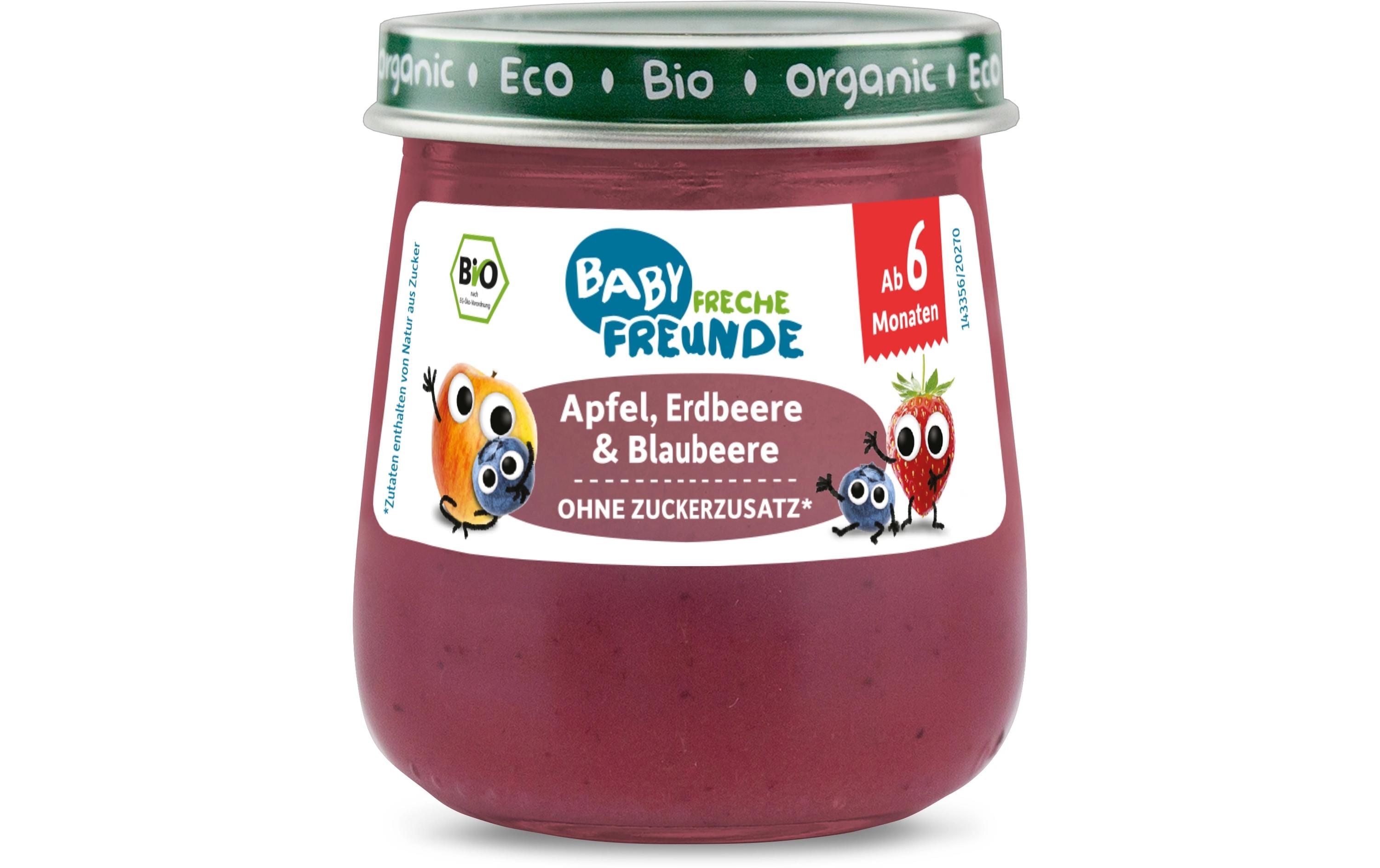 Freche Freunde Früchte Apfel, Erdbeere & Blaubeere 120 g