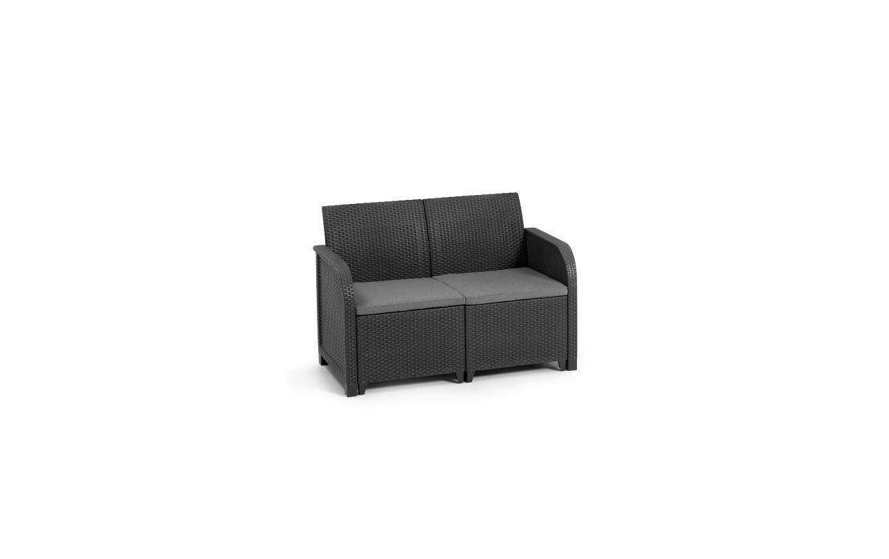 AlliBERT Rosalie Set, 2 Sessel + 1 Sofa, inkl. Kissen, Graphite