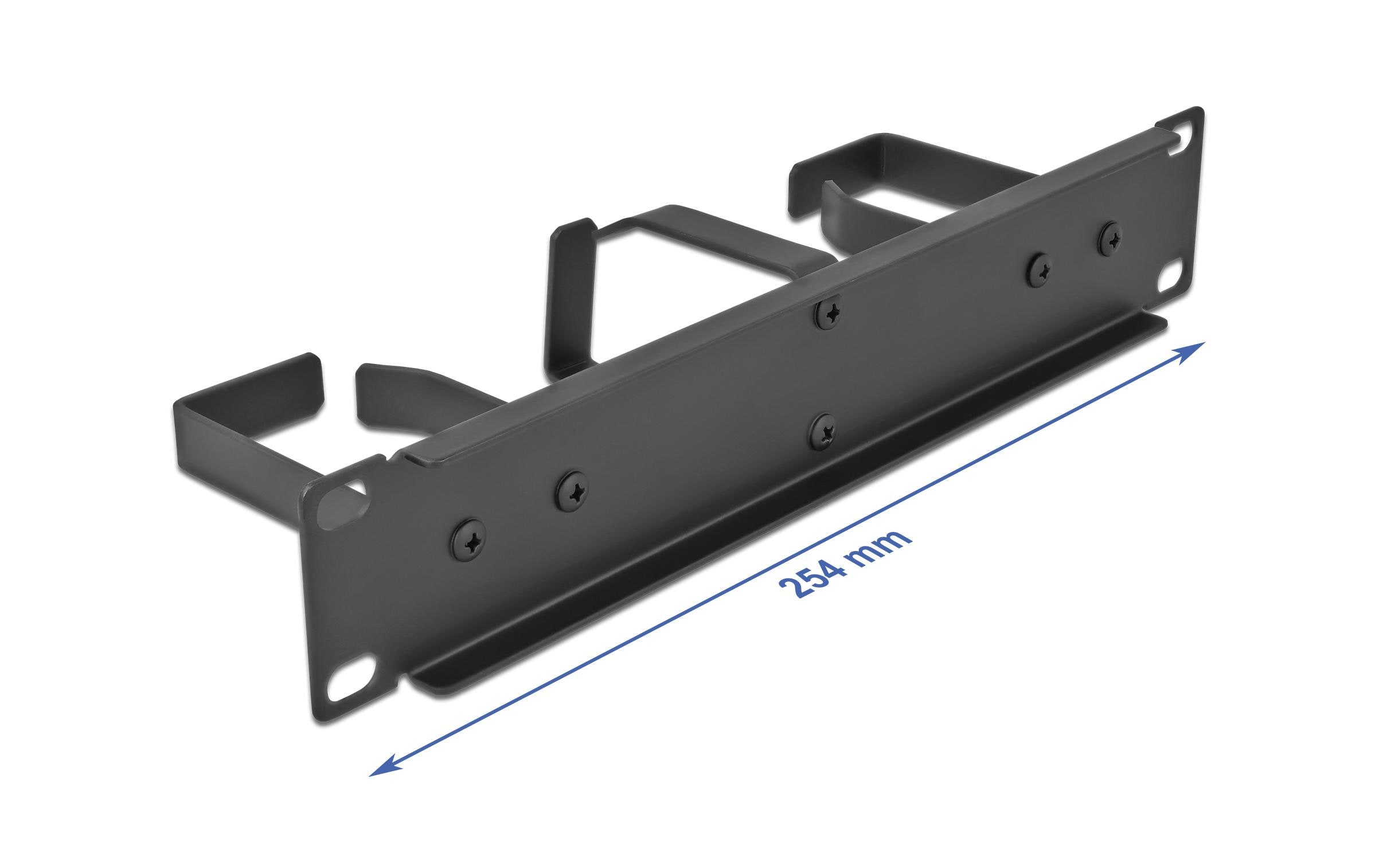 Delock Kabelführungspanel 1HE , Schwarz