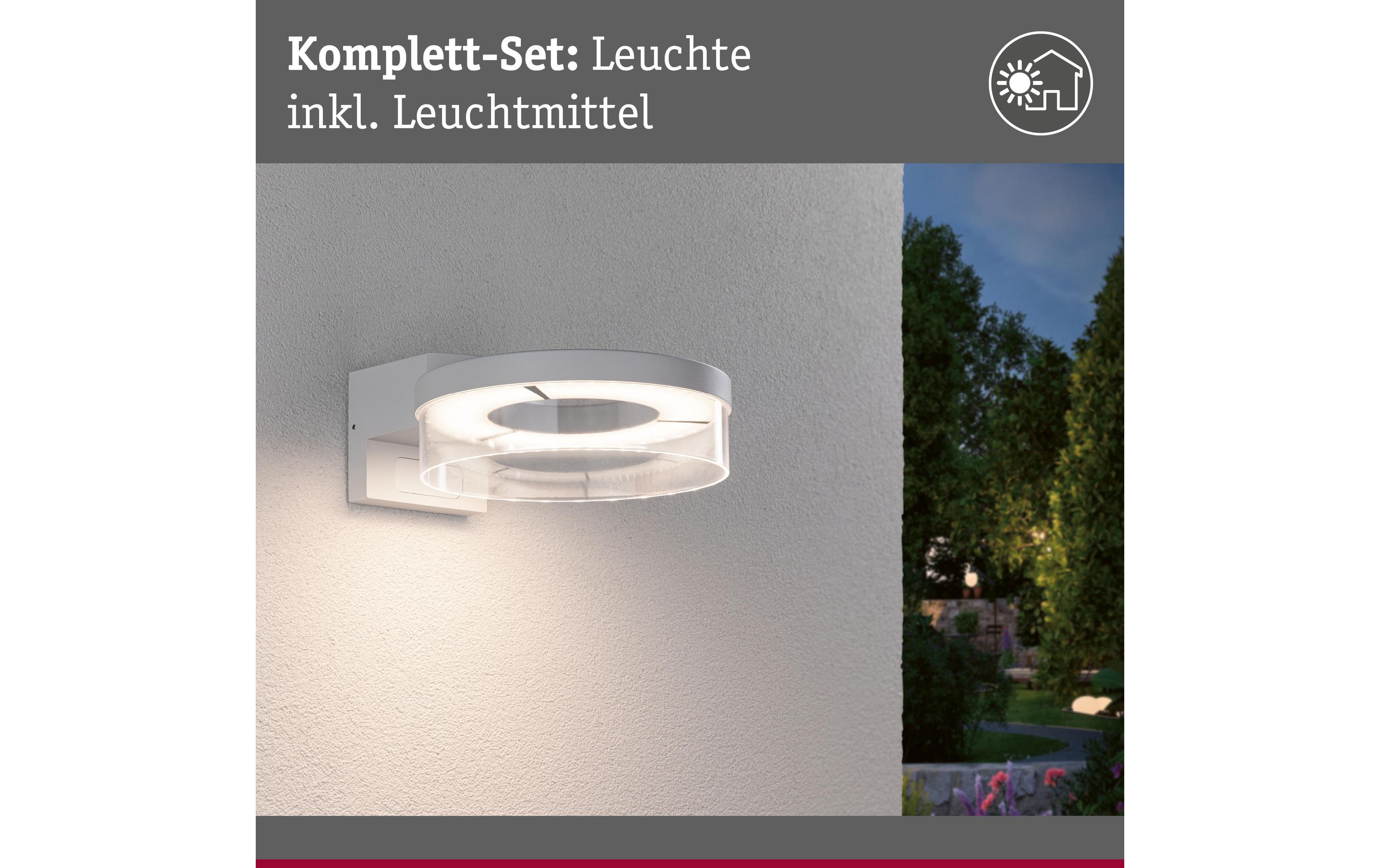 Paulmann LED Aussenwandleuchte Capera Bewegungsmelder Weiss