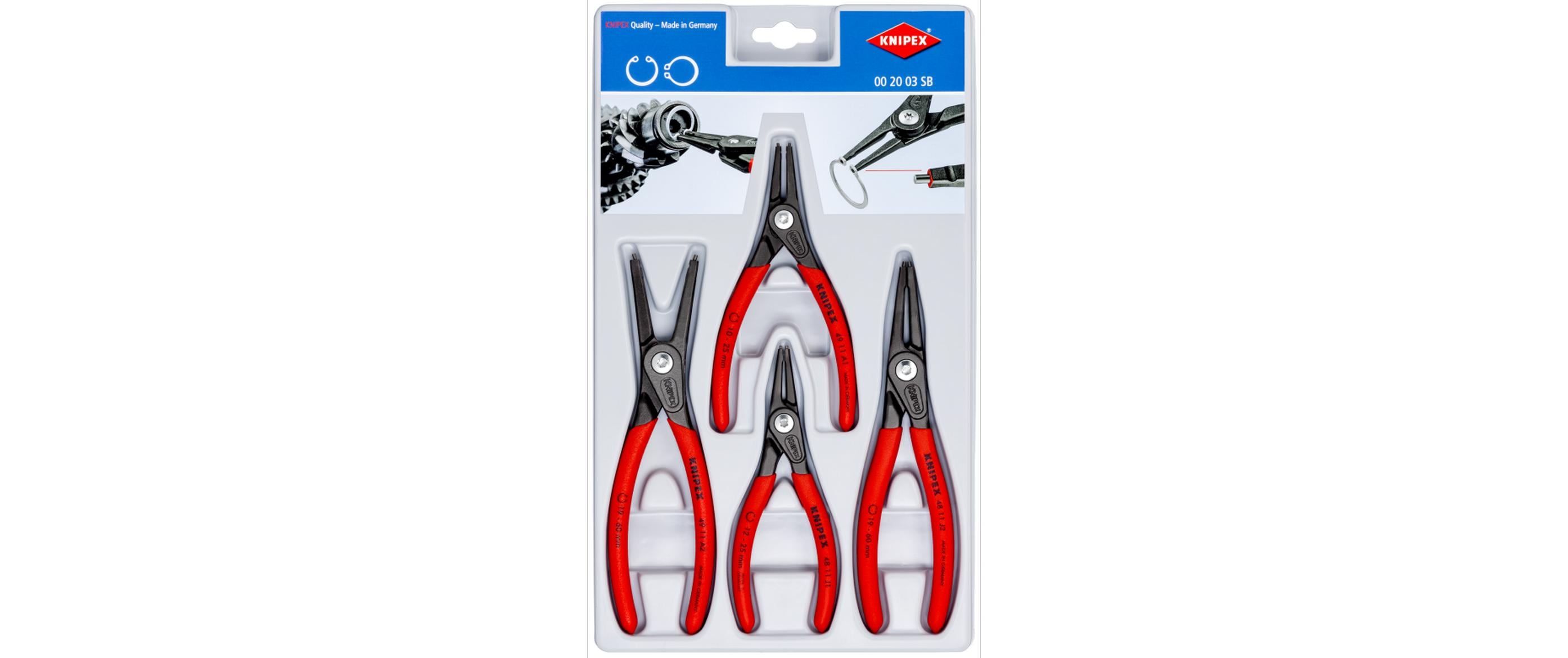 Knipex Präzisions-Sicherungsringzangen-Set 4-Teilig