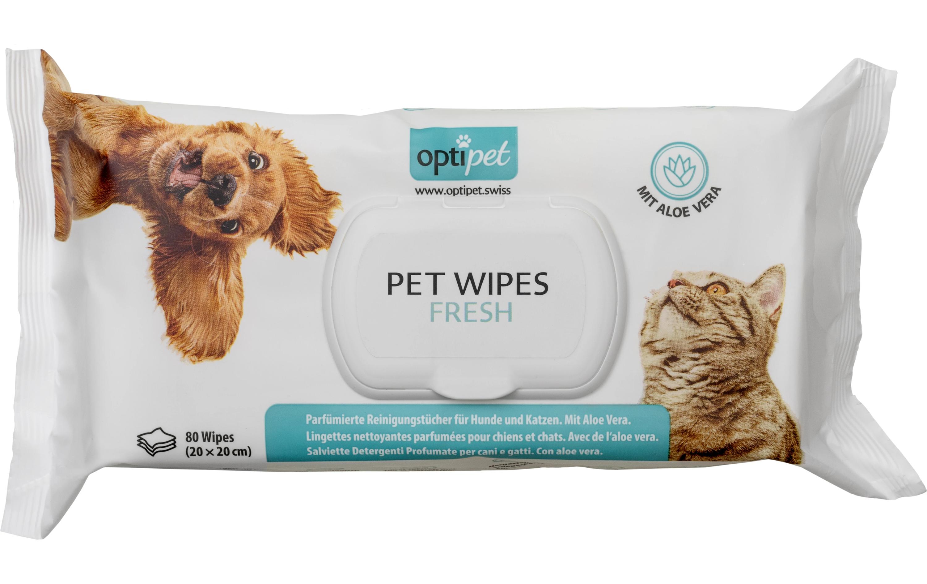 OptiPet Pflegetücher Pet Wipes, 80 Stück