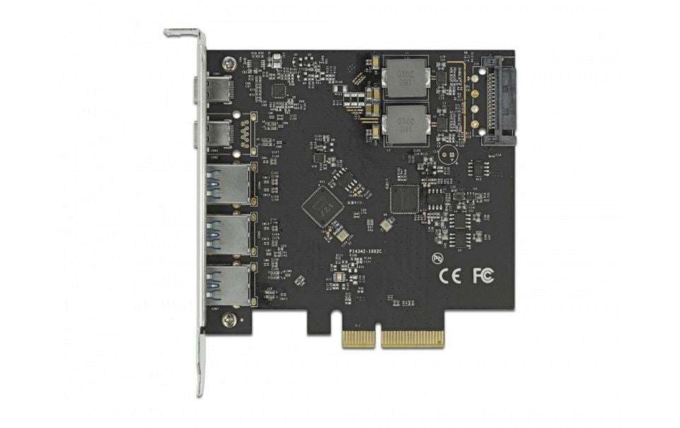 Delock PCI-Express-Karte USB 3.1 Gen2 - 2x USB-C + 3x USB-A