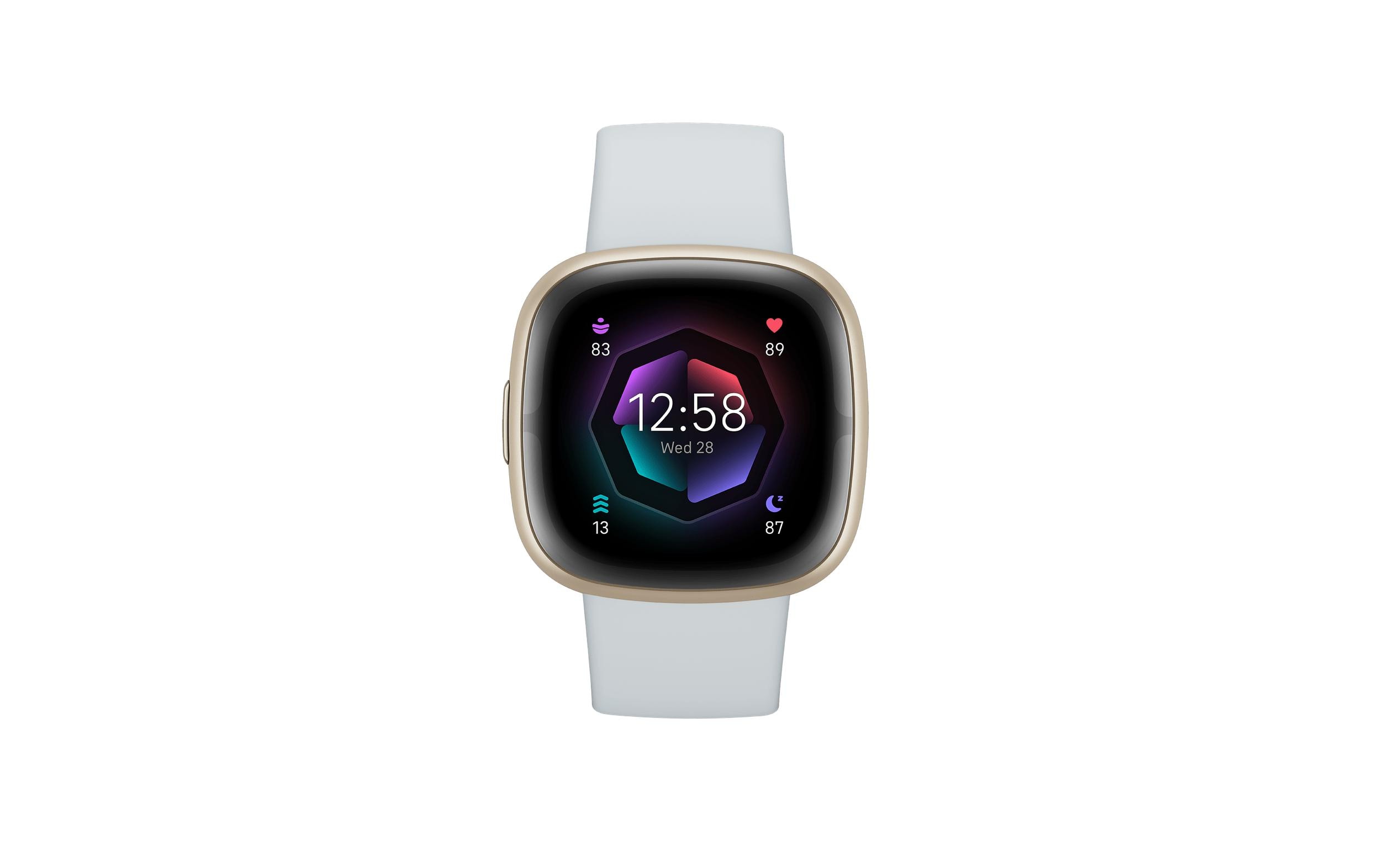 Fitbit Sense 2 Smartwatch Hellblau/Gold