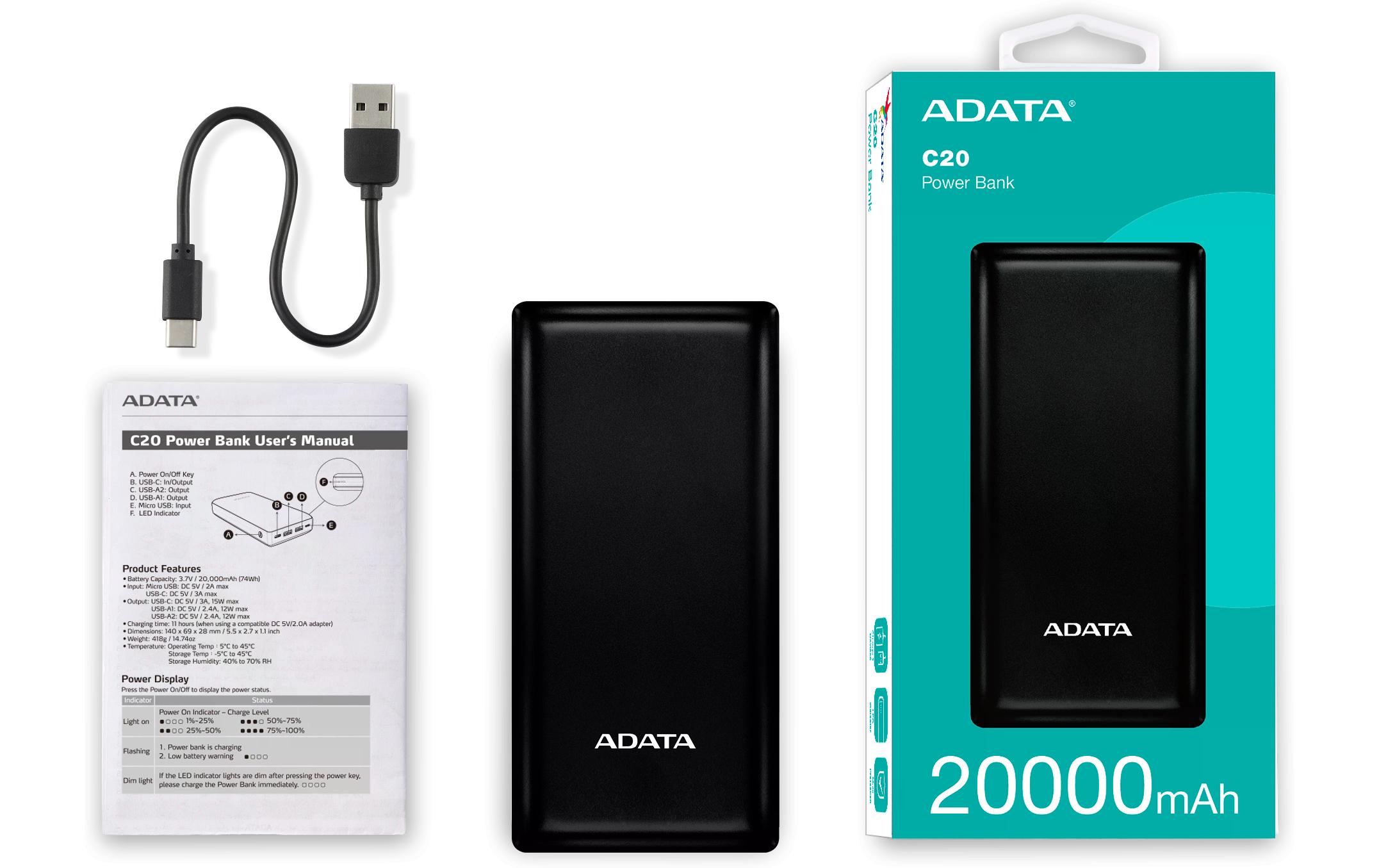 ADATA Powerbank C20 12600 mAh