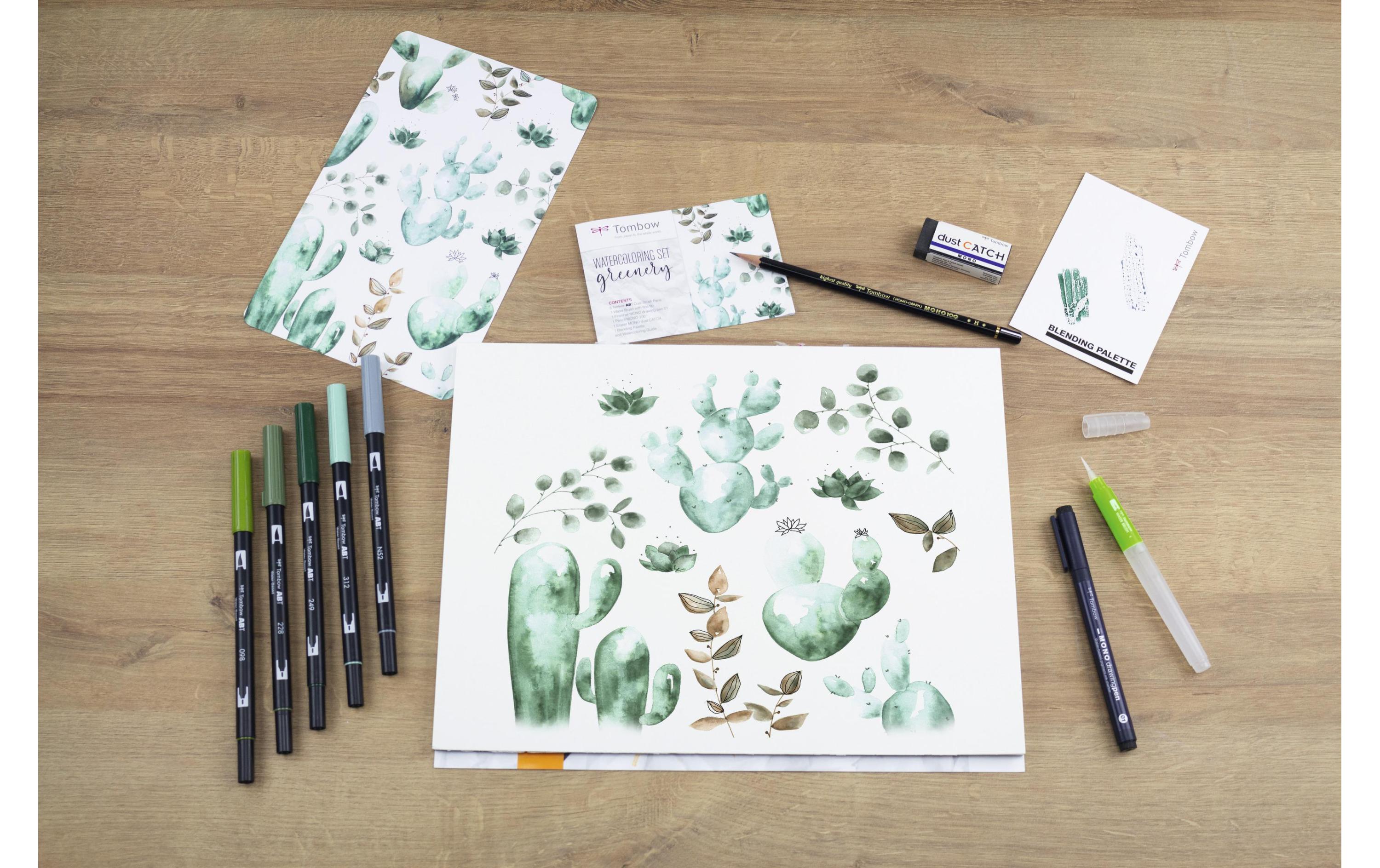 Tombow Watercolor Set Greenery Grün