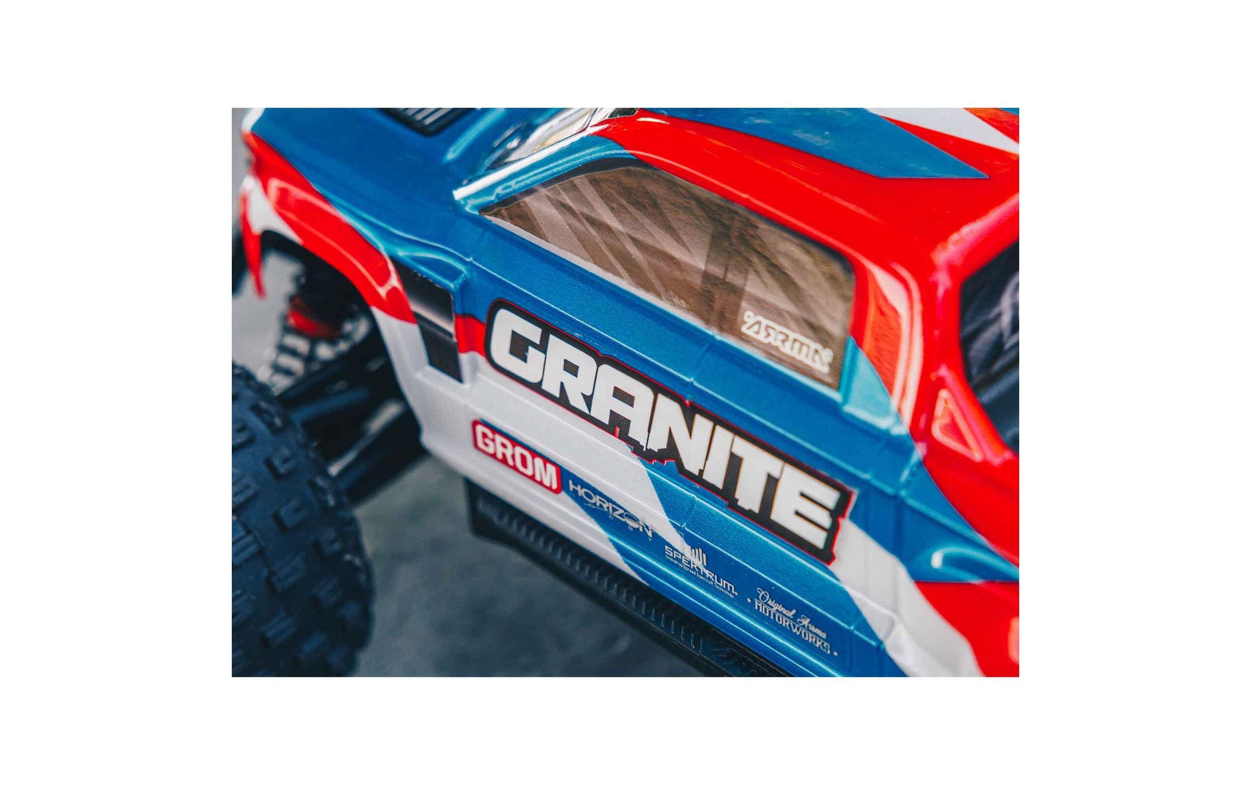 Arrma Monster Truck Granite Grom Mega 380 Blau, RTR, 1:18