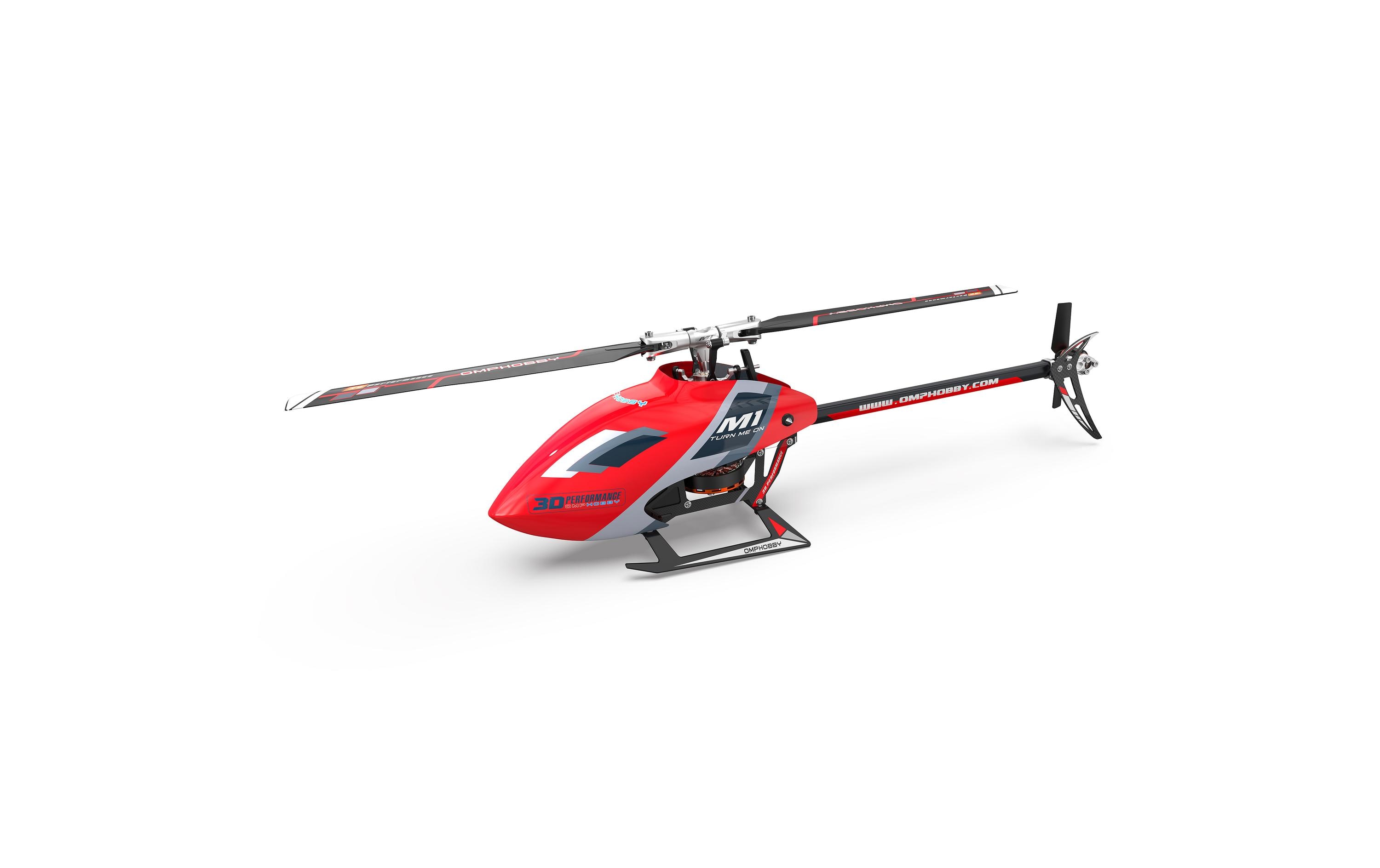 OMPHobby Helikopter M1 EVO Flybarless, 3D, Rot BNF