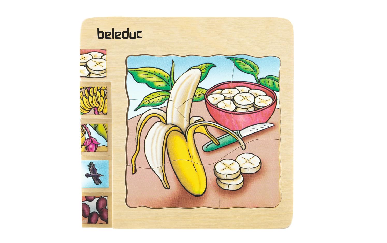 Beleduc Lagen-Puzzle Apfel / Erdbeere / Banane 3er-Pack