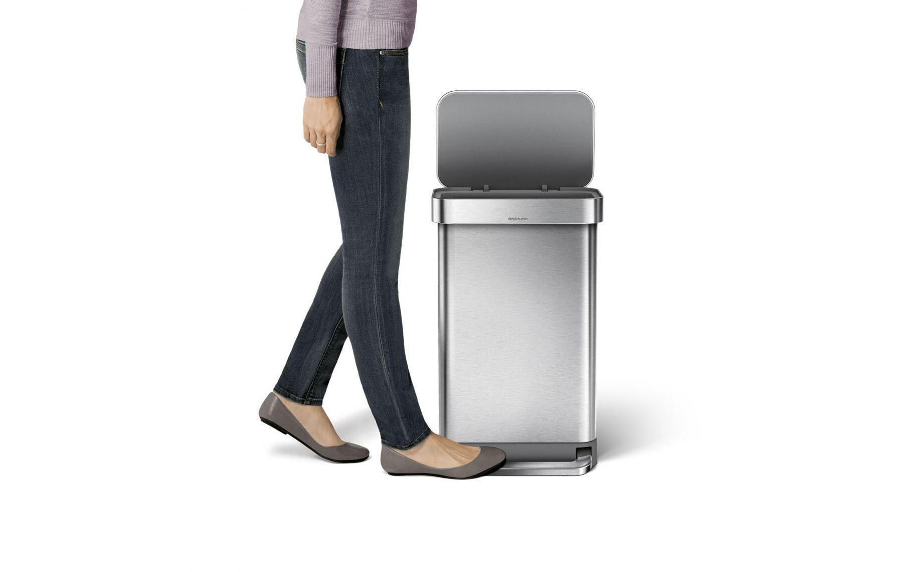 Simplehuman Treteimer CW2024 45 Liter, Silber