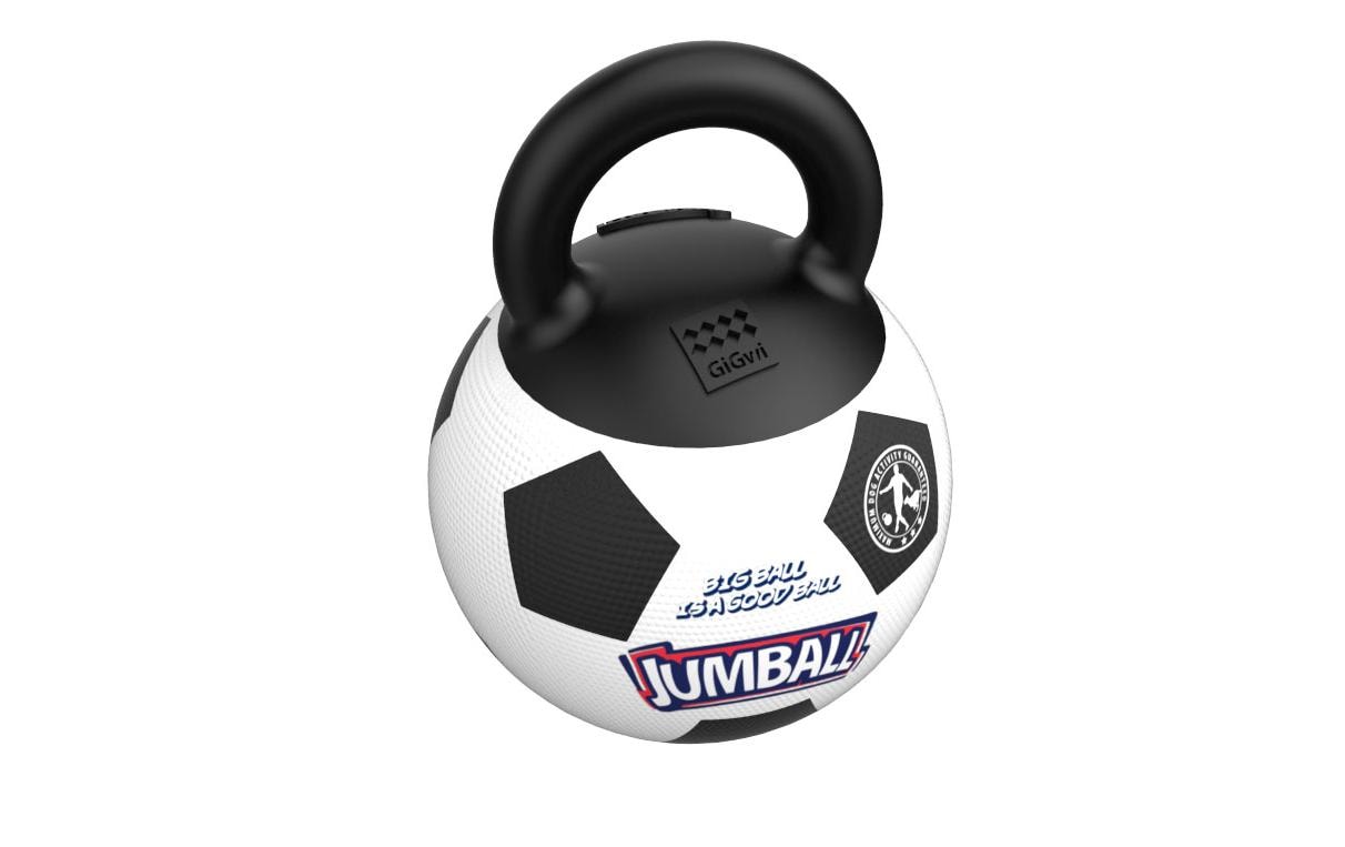 GiGwi Hunde-Spielzeug Jumpball, Fussball, Weiss/Schwarz