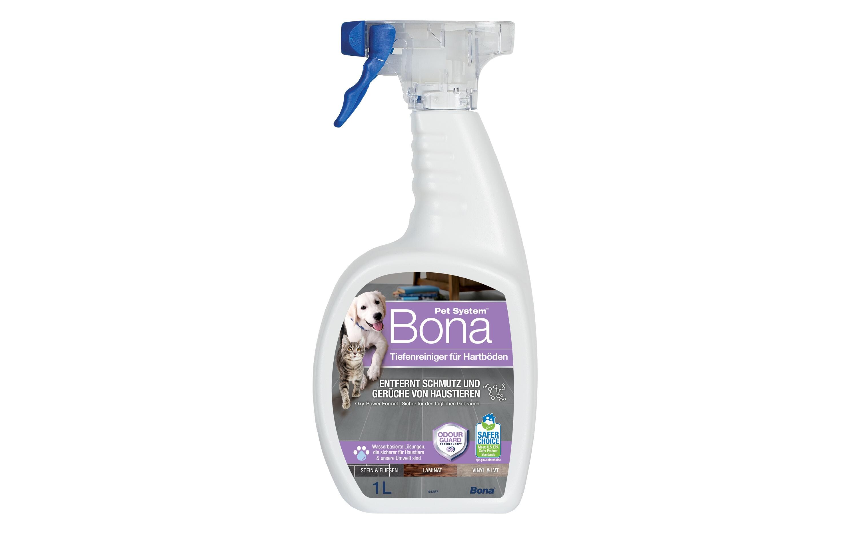 Bona Bodenreiniger Pet System für Hartböden, 1 l, 1 Stück