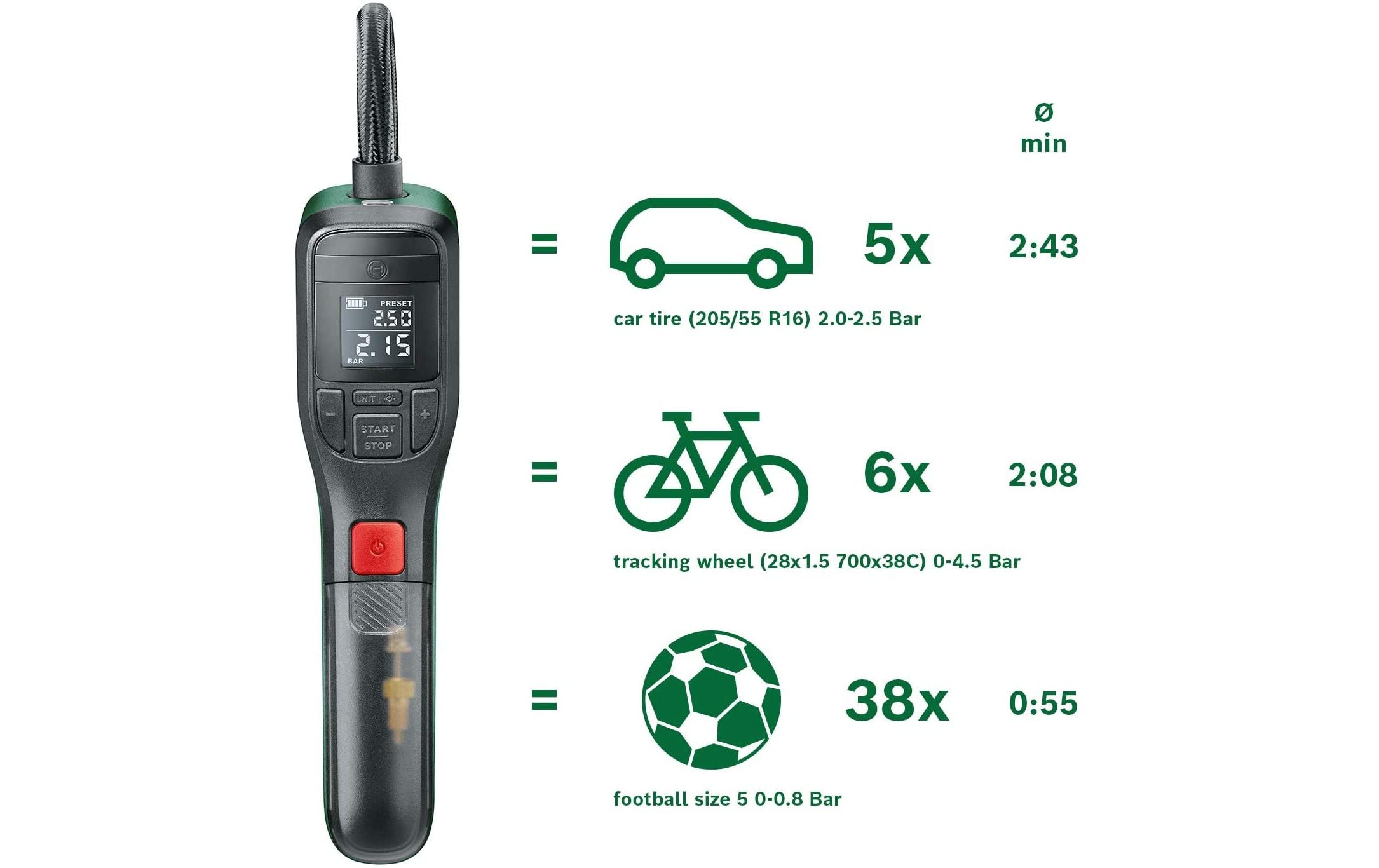 Bosch Akku-Druckluftpumpe EasyPump 3.6 V