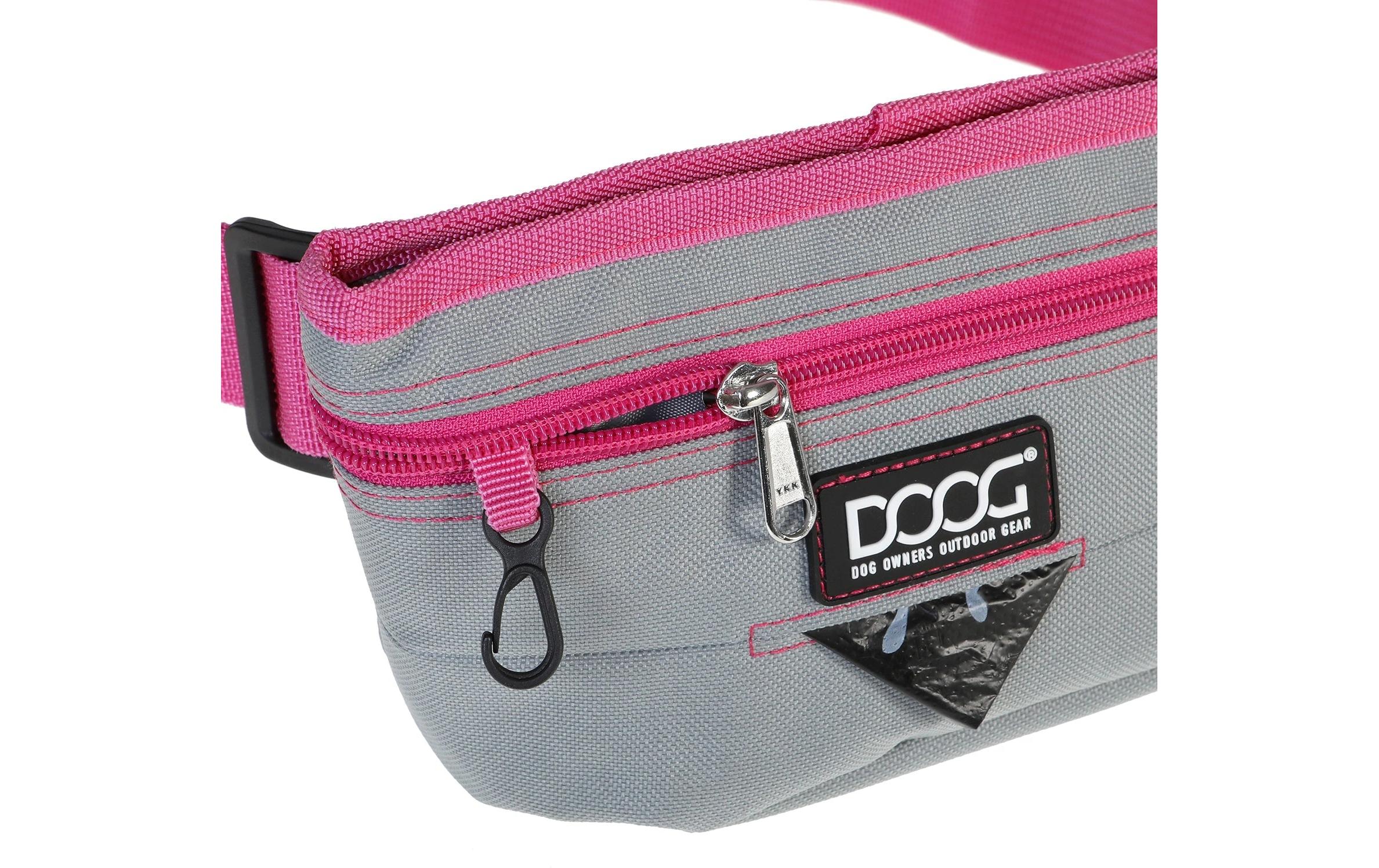 Doog Treat Pouch L Grau / Pink