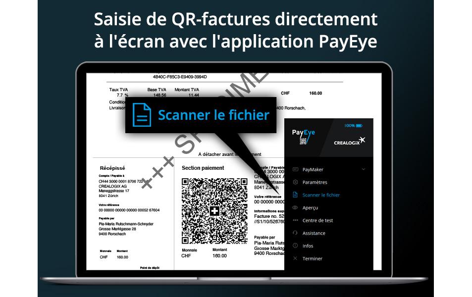 Crealogix Belegleser PayEye Swiss QR Code Reader