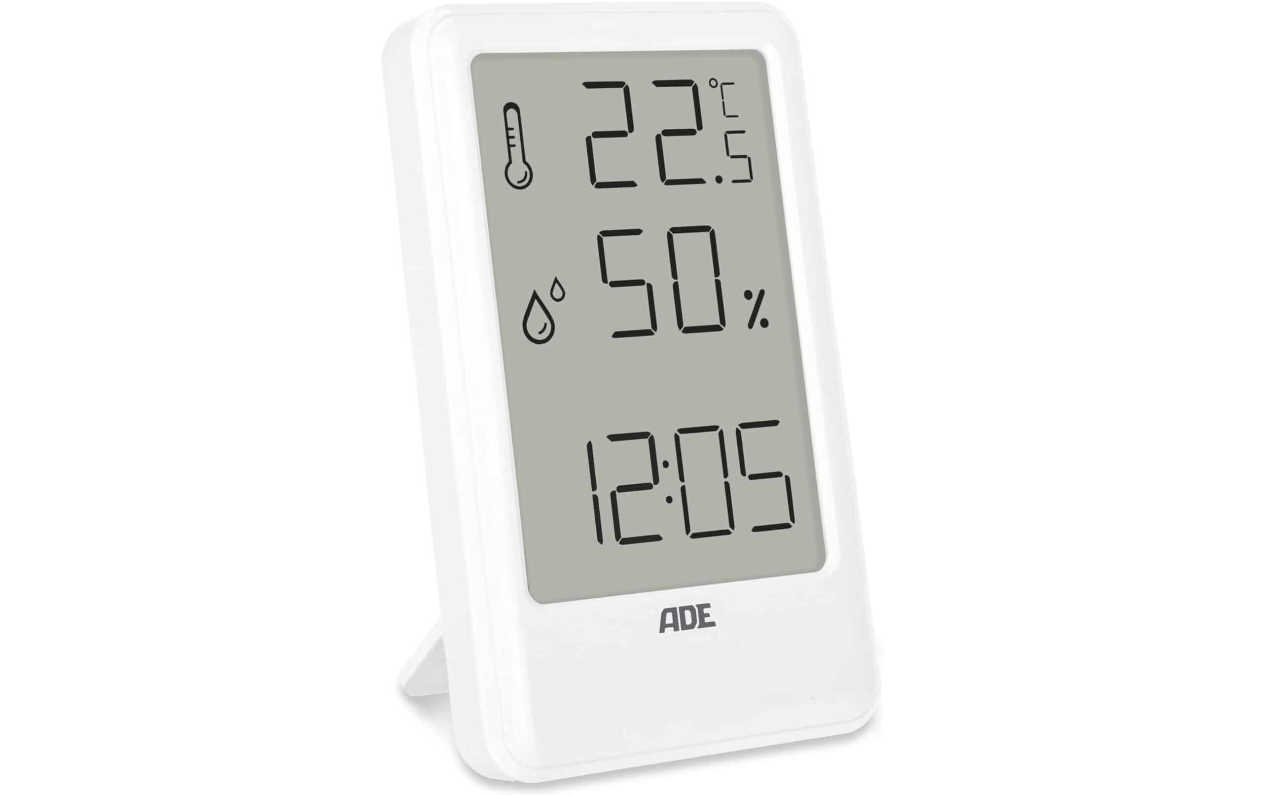 ADE Wetterstation Thermo-Hygrometer 11 cm, Weiss