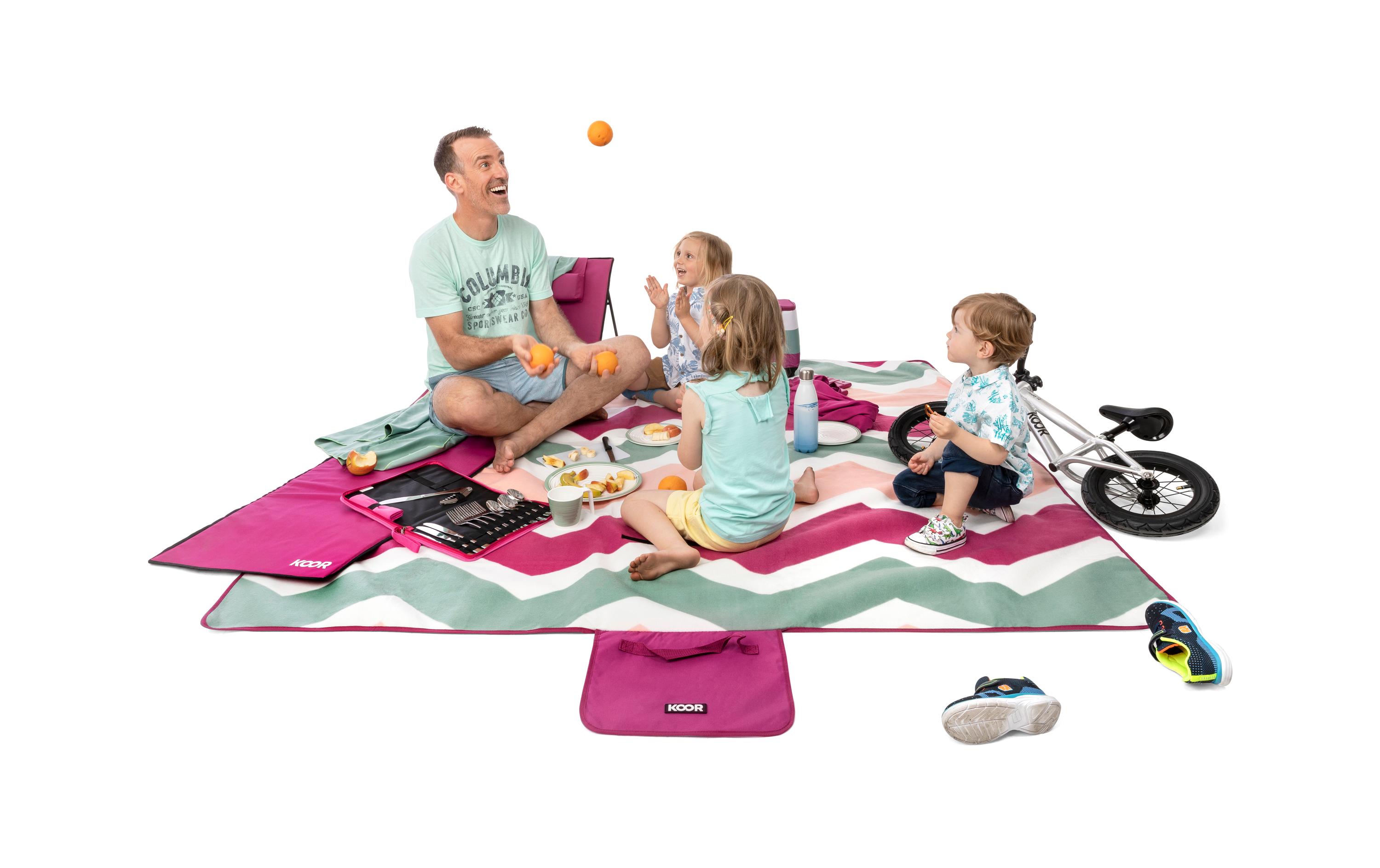 KOOR Picknickdecke Monte-Magenta 200 x 200 cm