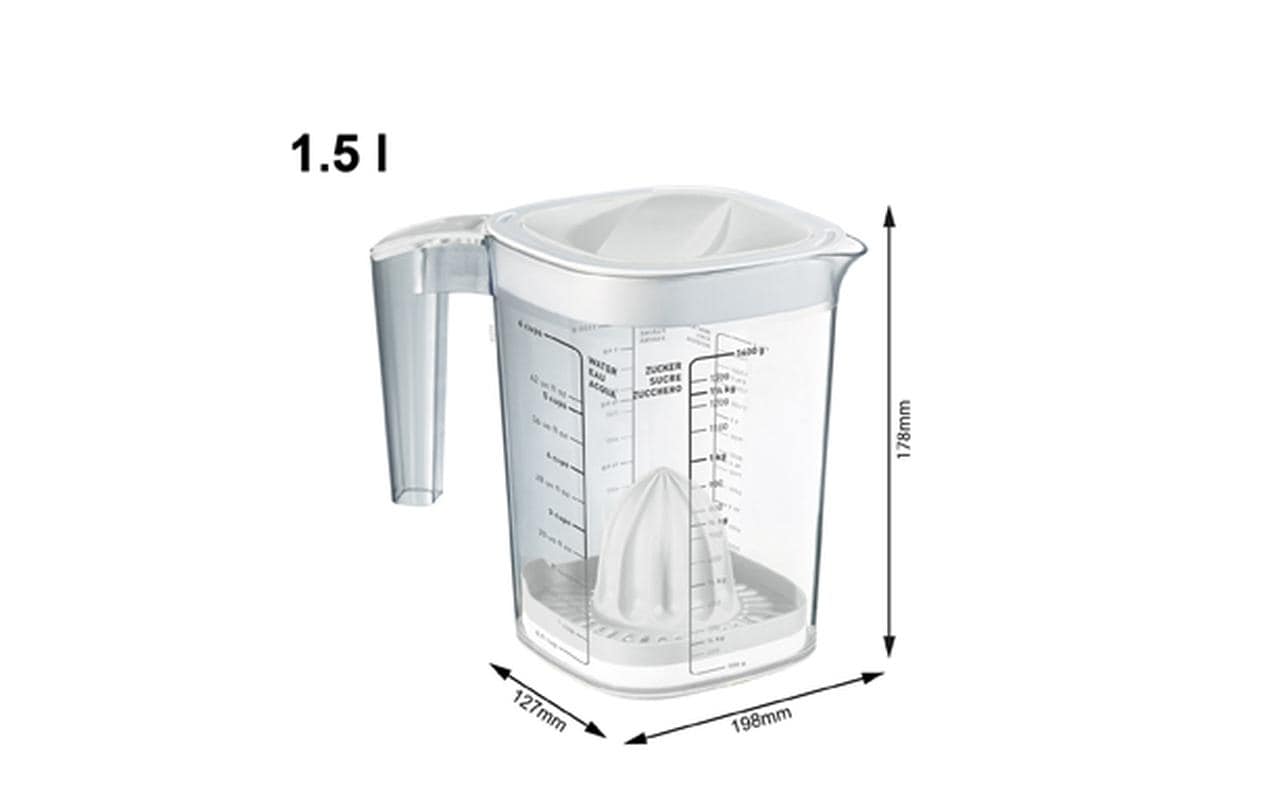 Rotho Messbecher Loft 15 dl, Transparent/Weiss