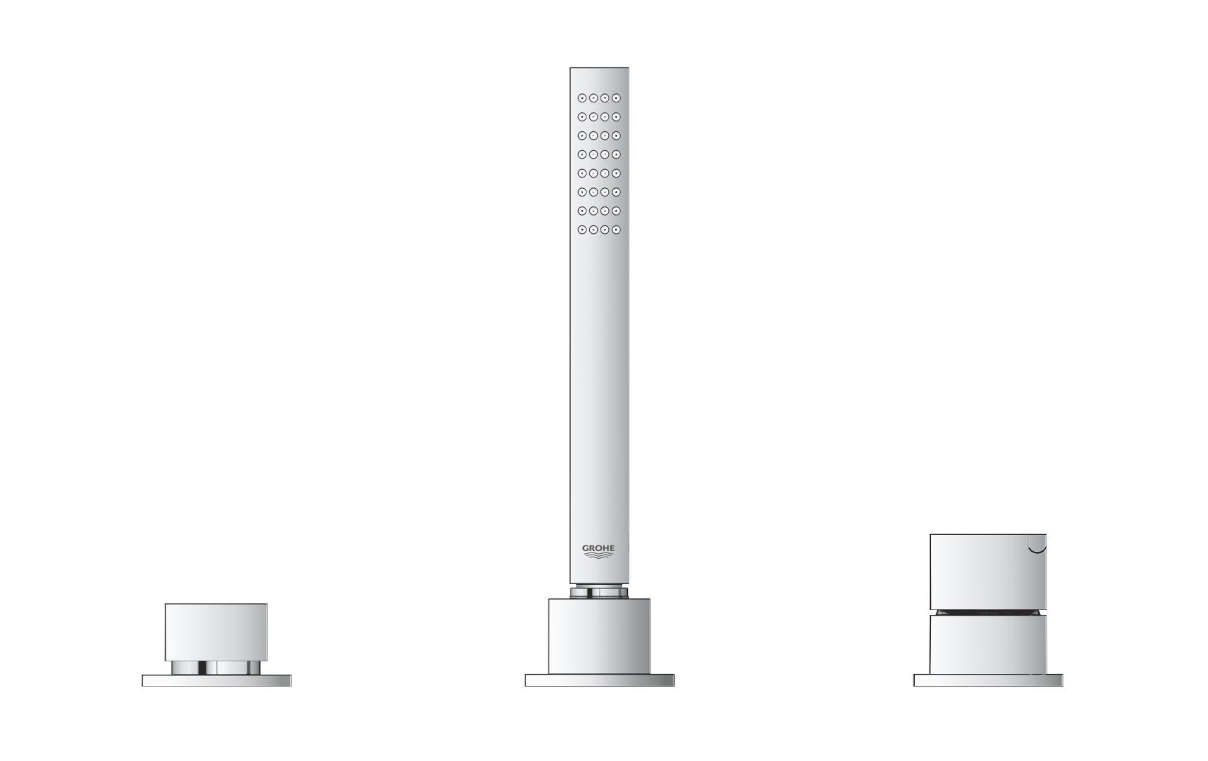 GROHE PLUS 3-Loch Einhand-Wannenkombi