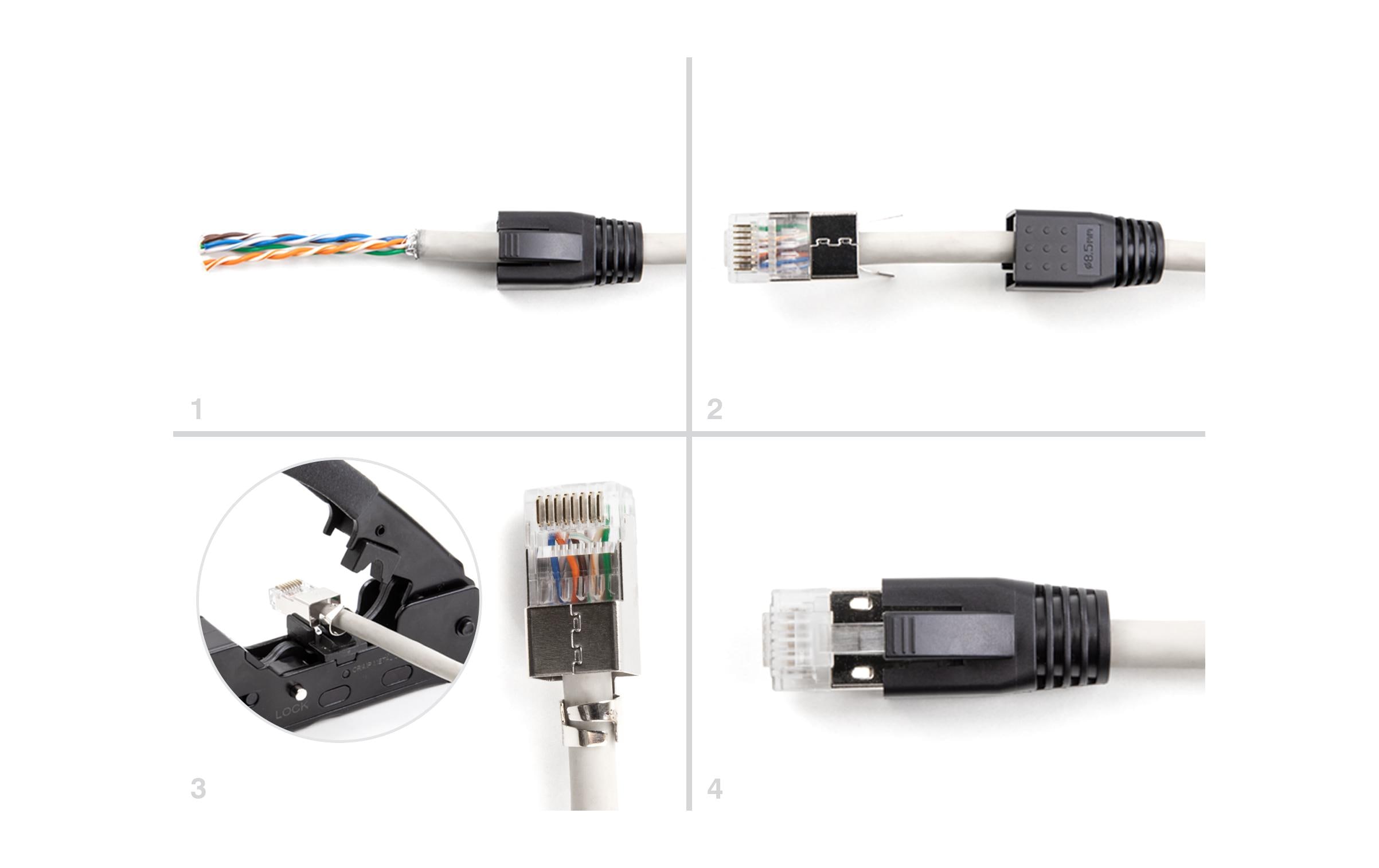 Delock Stecker RJ45, S/FTP, Cat.6A/7 25 Stück, Transparent