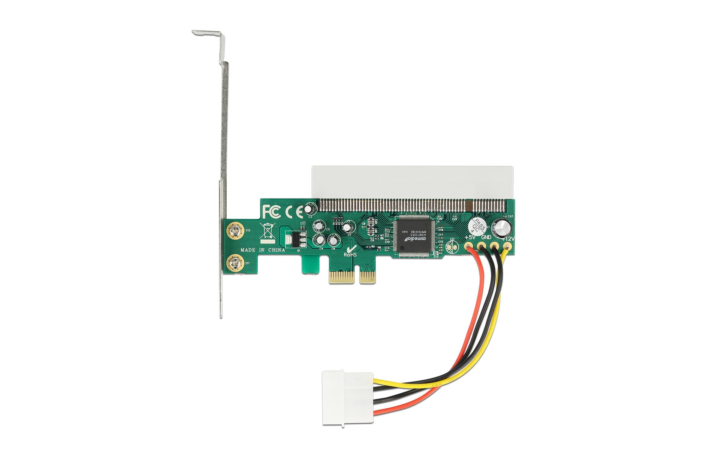 Delock PCI-E Riser Karte x1 zu 1 x PCI 32 Bit 5 V Slot