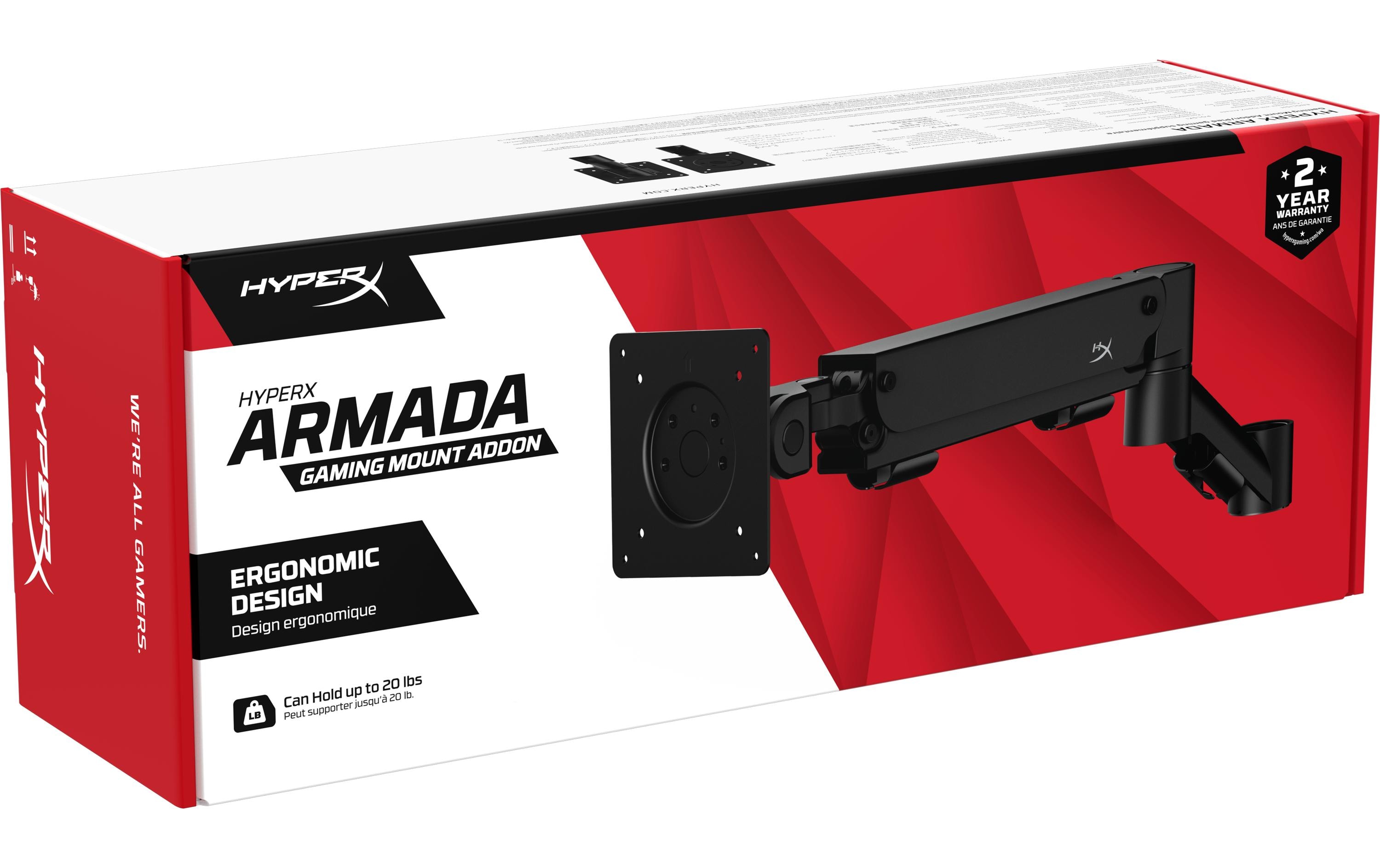 HyperX Armada Addon Gaming Mount bis 9.1 kg – Schwarz