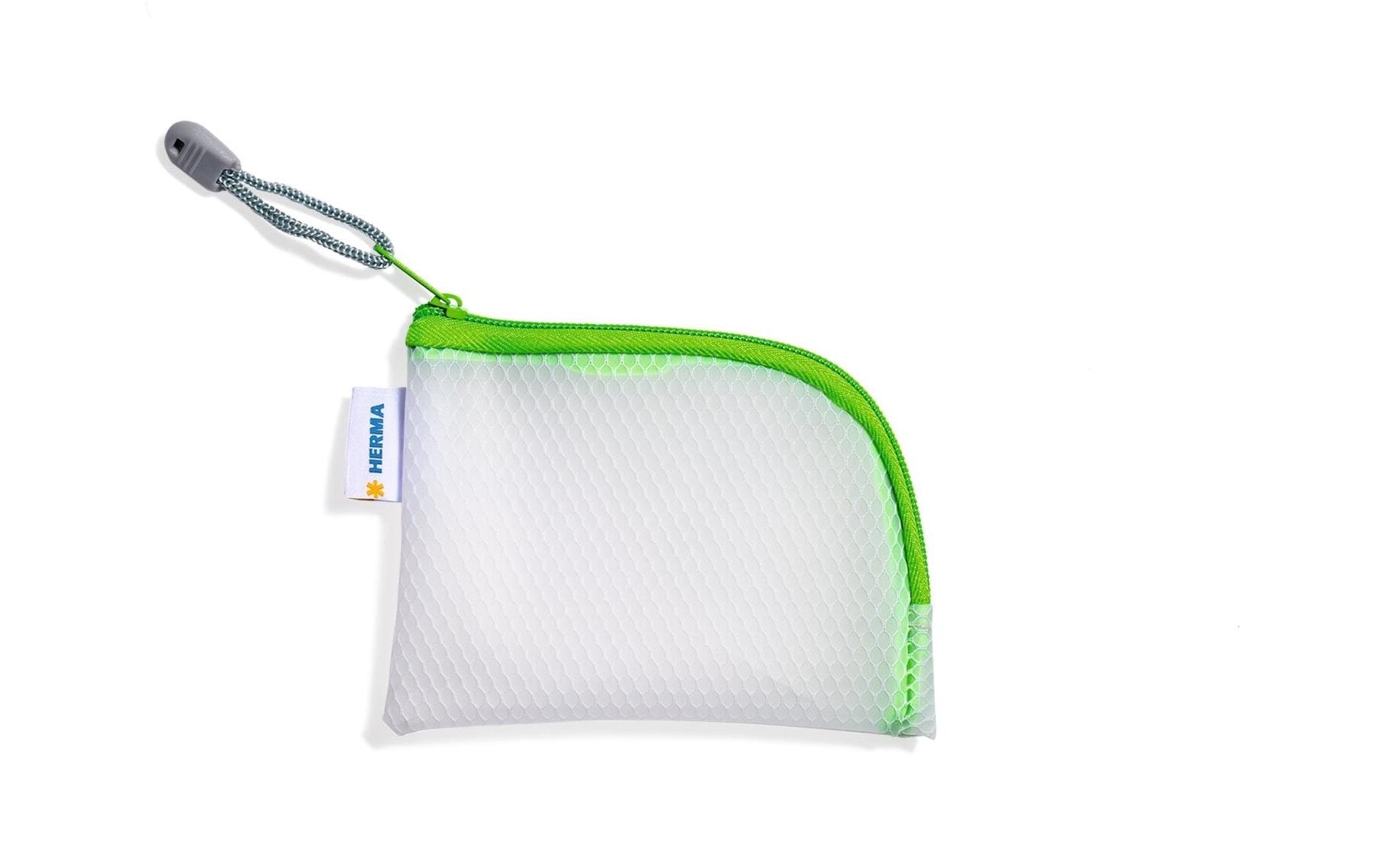 HERMA Etui Mesh Bag A7, 7.4 x 10.5 cm, Grün/Weiss