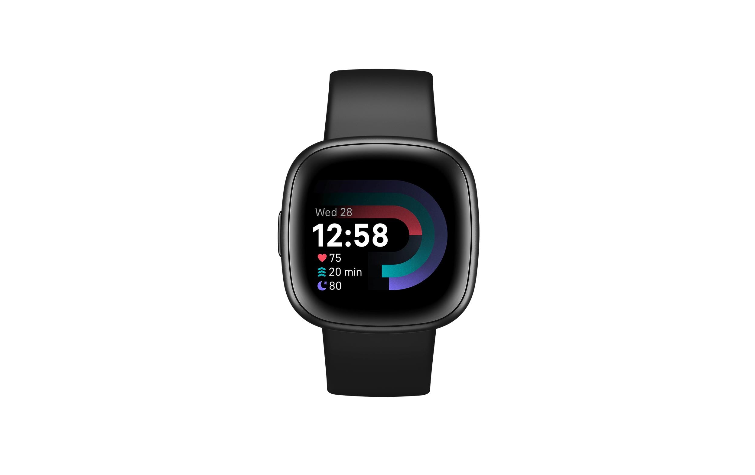 Fitbit GPS-Sportuhr Versa 4 Smartwatch Schwarz/Schwarz