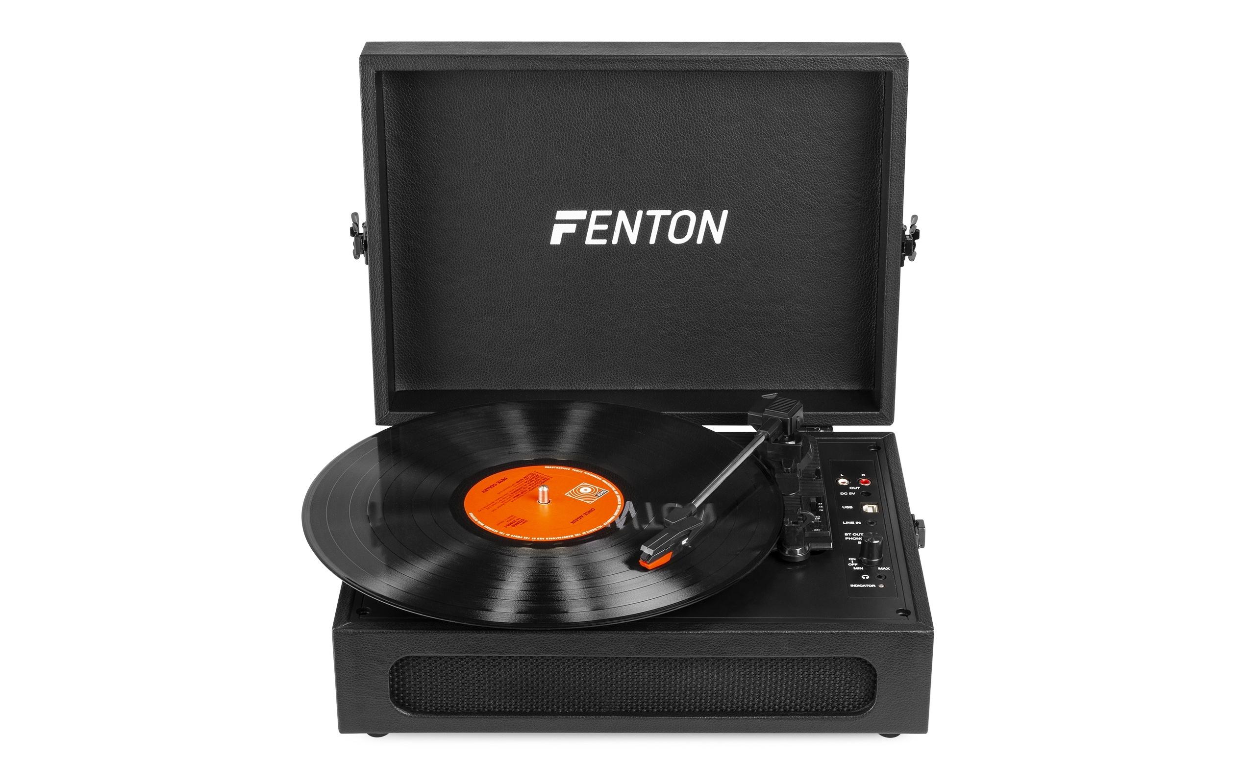 Fenton Plattenspieler mit Bluetooth RP118B Schwarz