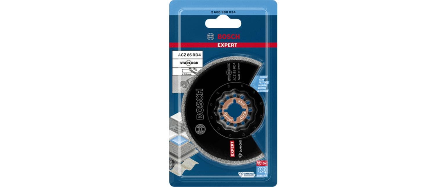 Bosch Professional Sägeblatt EXPERT Grout Segment Blade ACZ 85 RD4, 85 mm