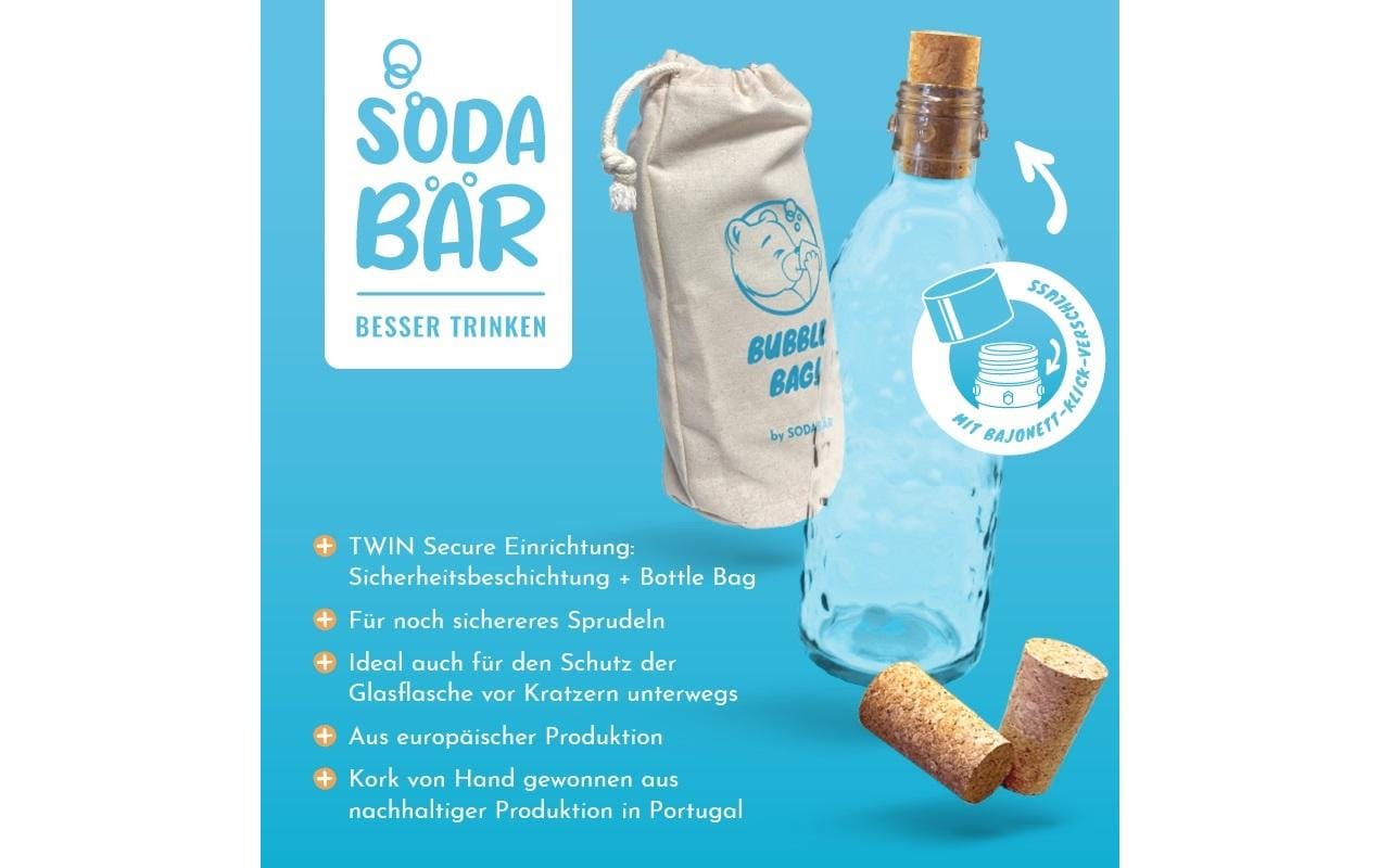 SodaBär Glaskaraffe 0.75 l mit Twin Secure