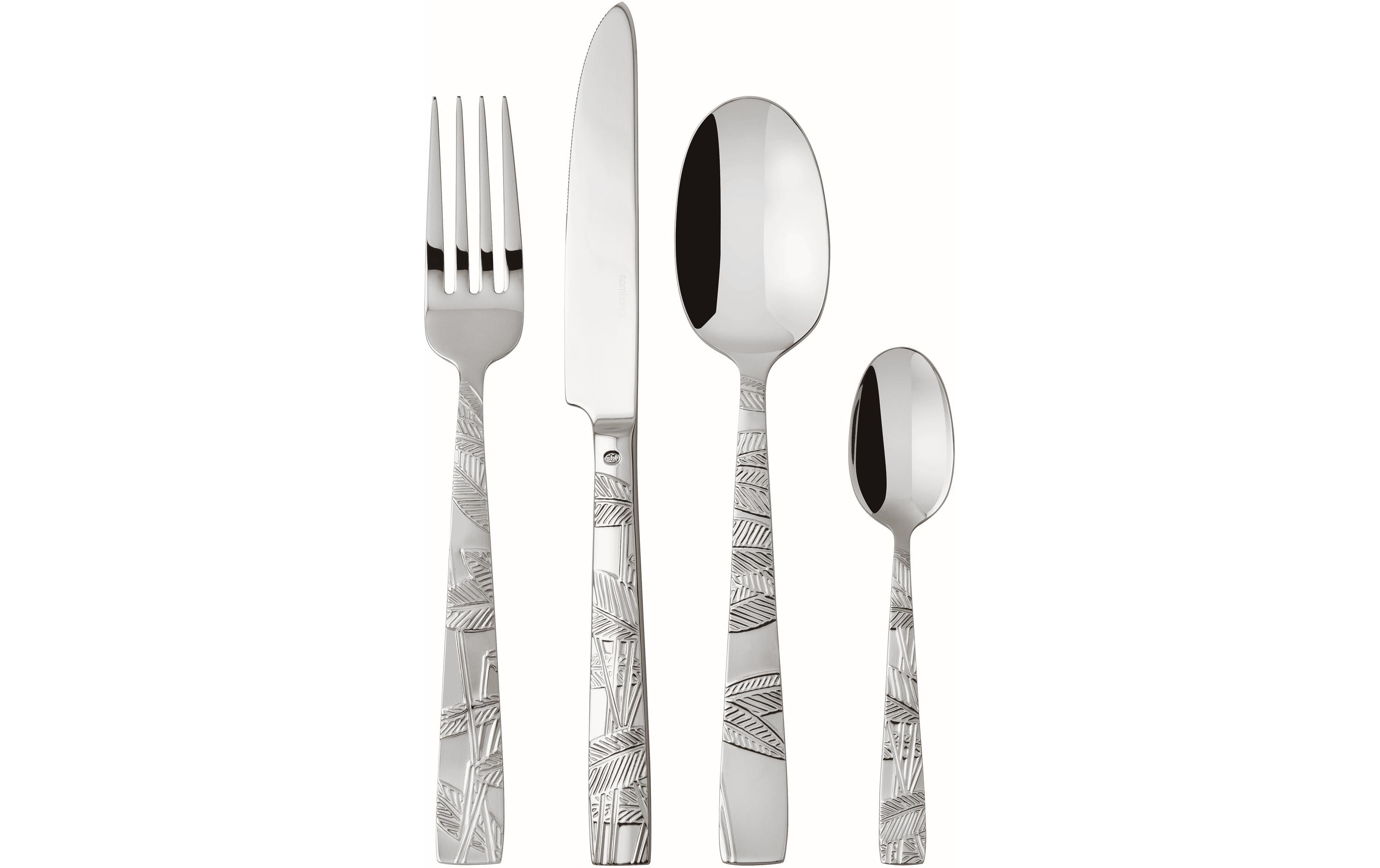 Sambonet Besteck-Set Jungle 24-teilig, Silber