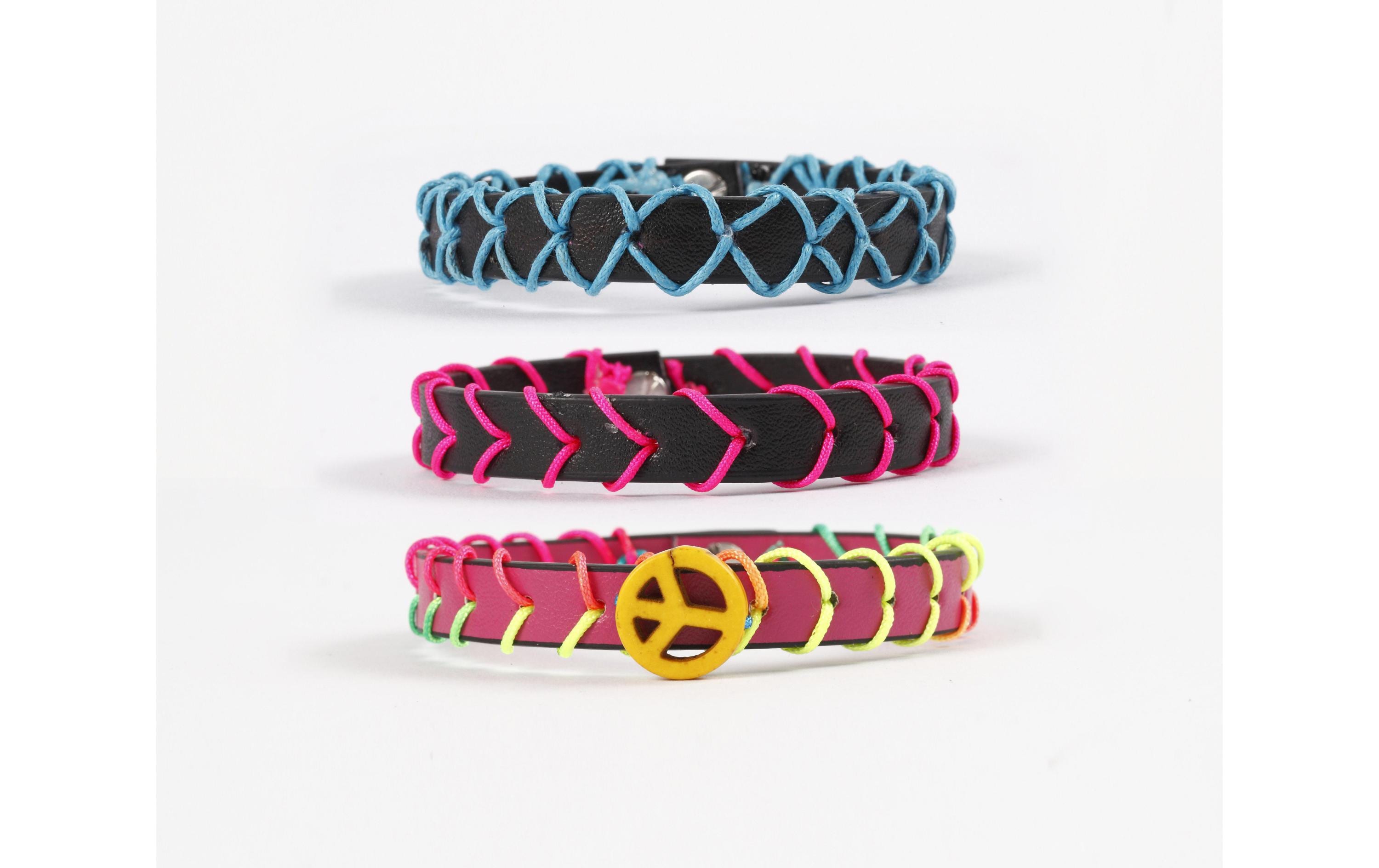 Creativ Company Macramé-Band 1 mm, Neon multi, 28 m