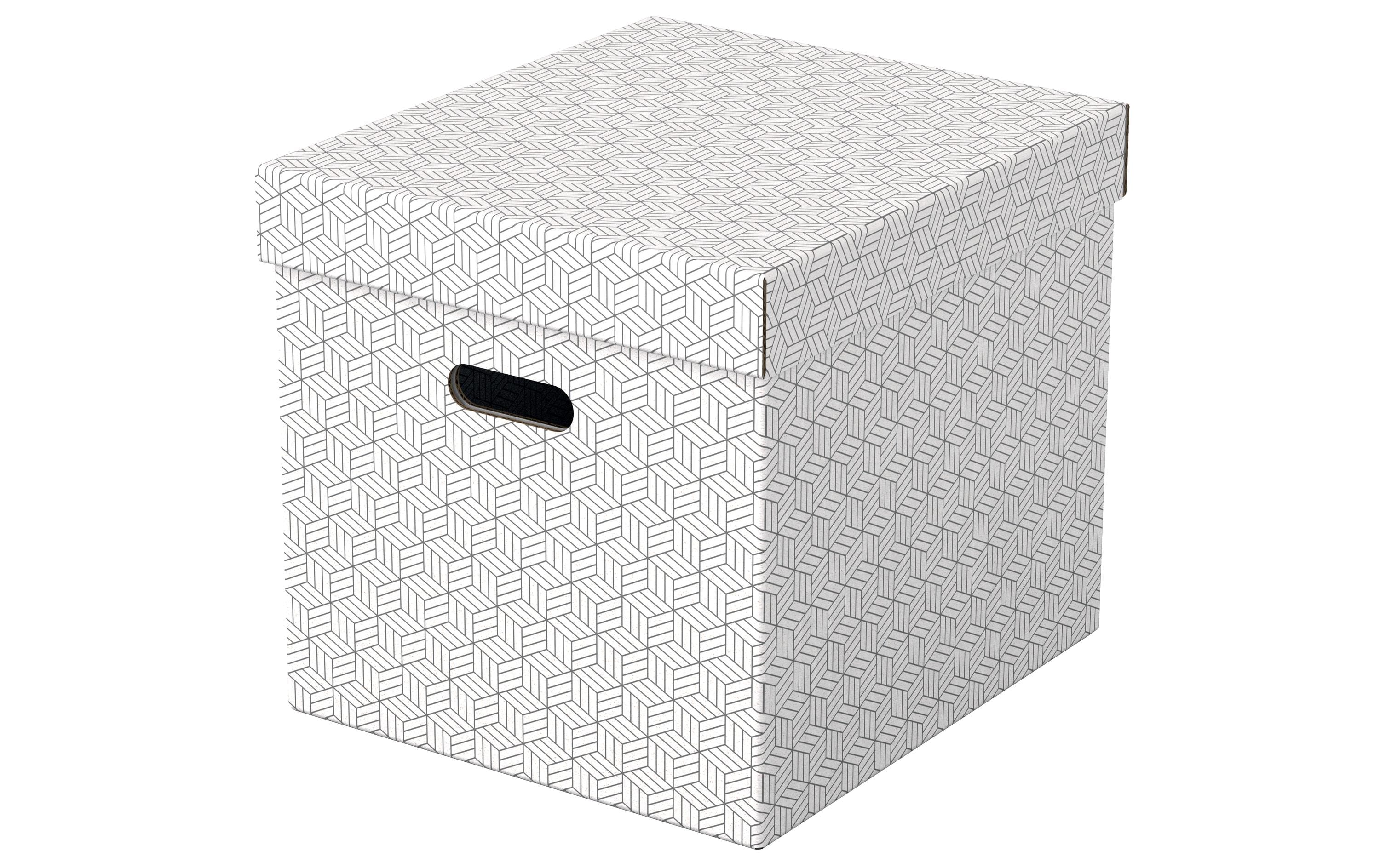 Leitz Aufbewahrungsbox Esselte Home Cube Gross, 3 Stück, Weiss