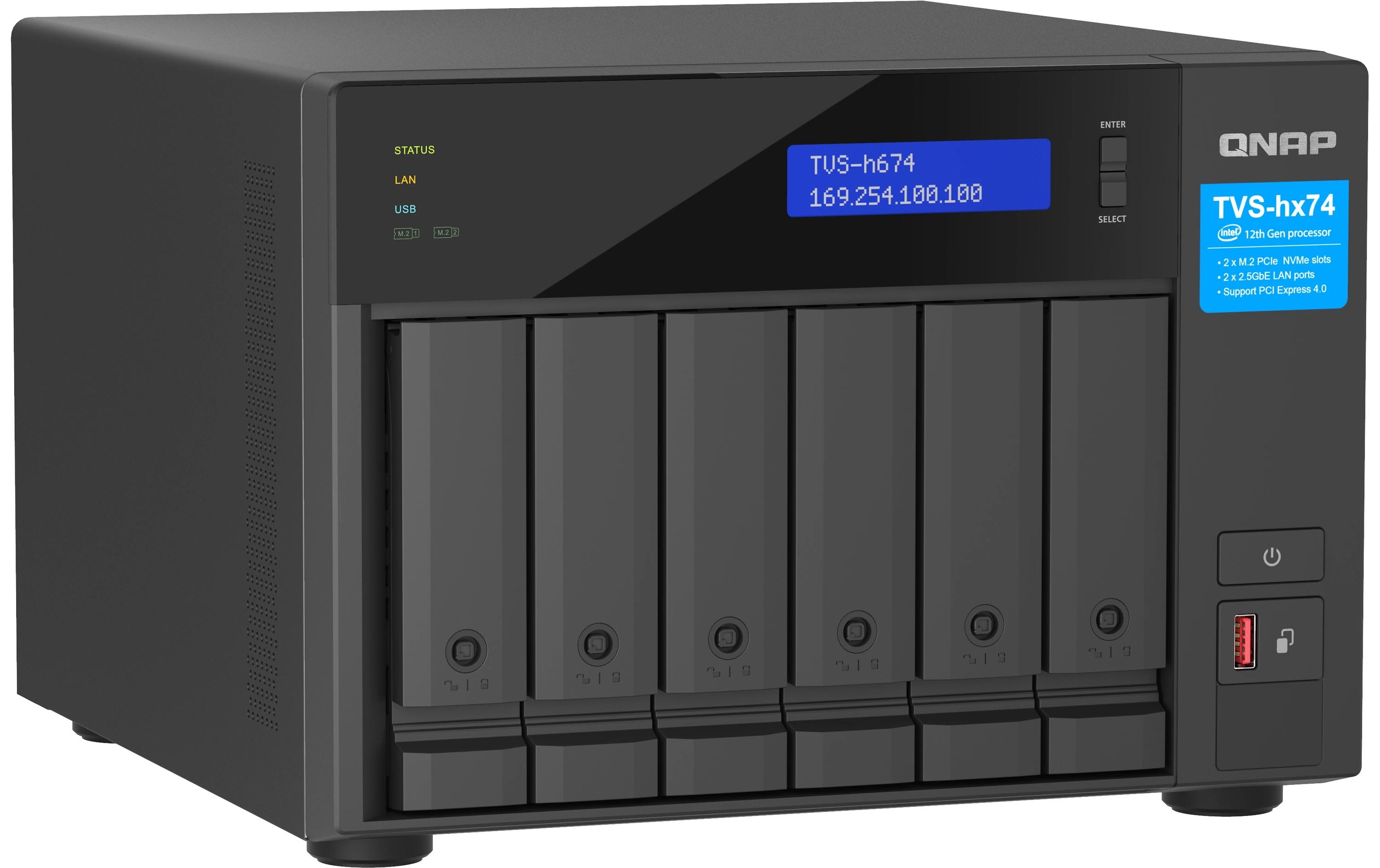 QNAP NAS TVS-h674-i3-16G 6-bay