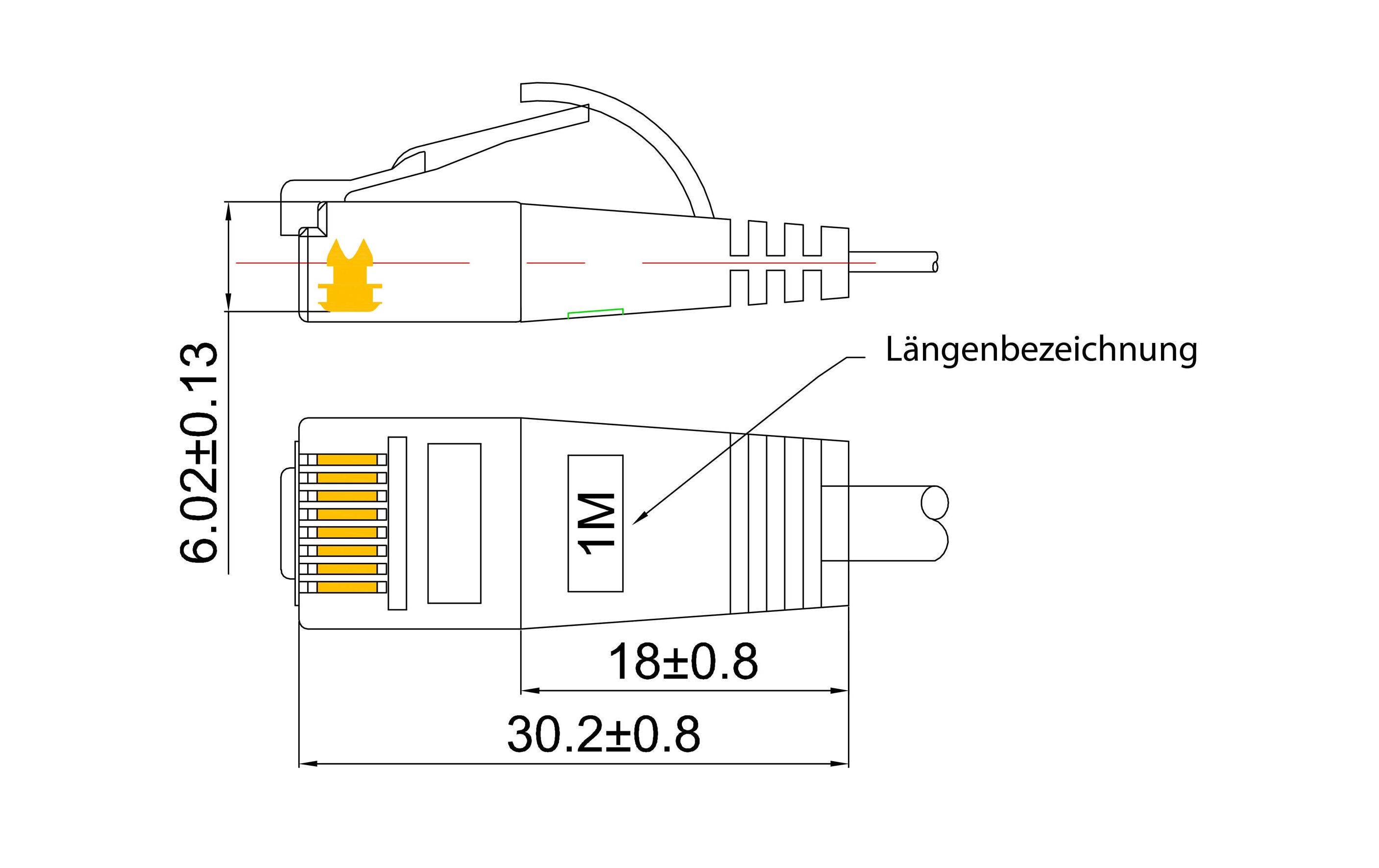 SLIM Slimpatchkabel RJ-45 - RJ-45, Cat 6, U/FTP, 7.5 m, Grün