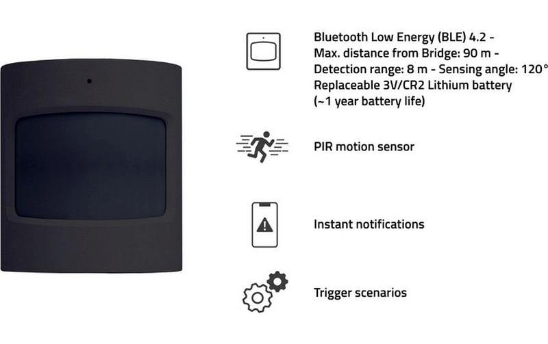 hombli Bewegungsmelder Bluetooth PIR Motion Sensor, Schwarz