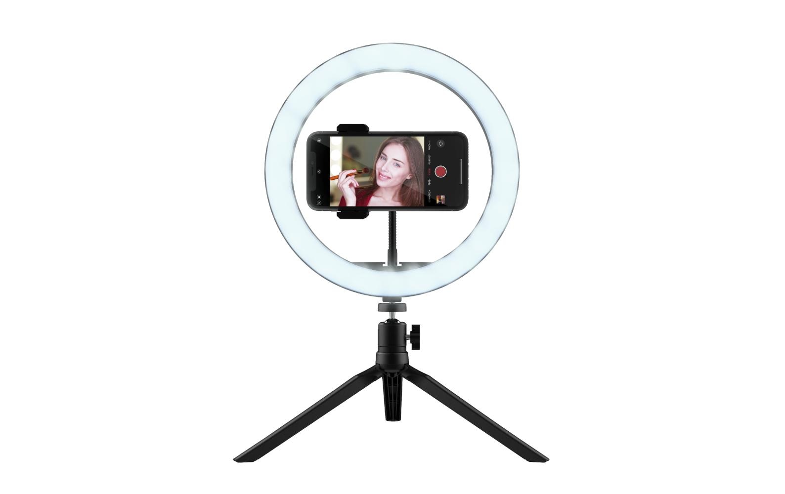 Trust Smartphone-Stativ Maku Ringlicht-VLogging-Set