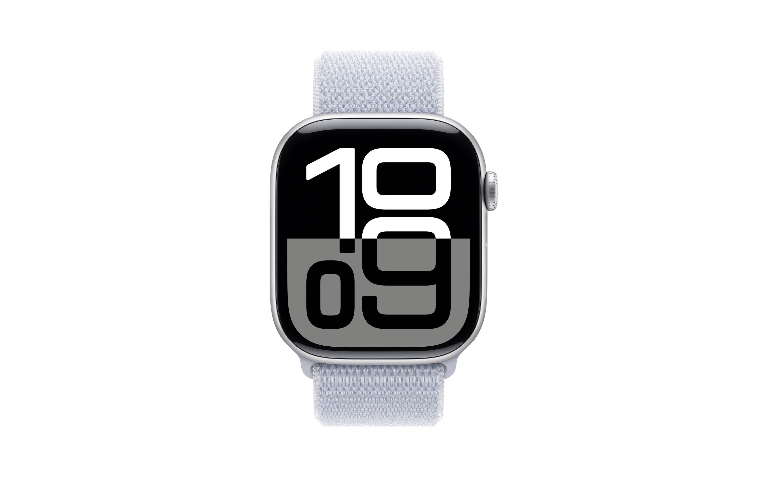 Apple Watch Series 10 46 mm Alu Silber Loop Blau