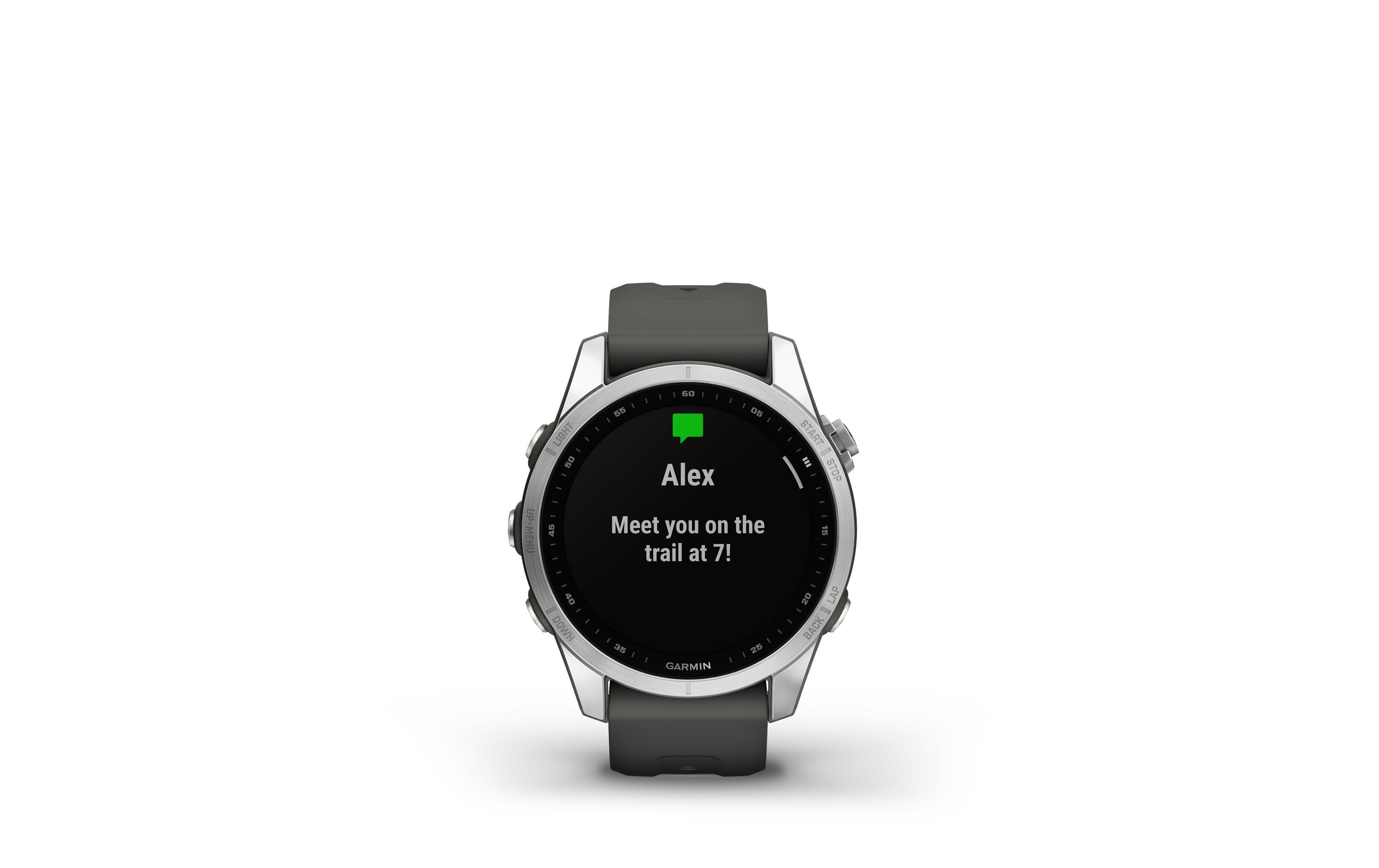 GARMIN Sportuhr Fenix 7S Anthrazit/Silber