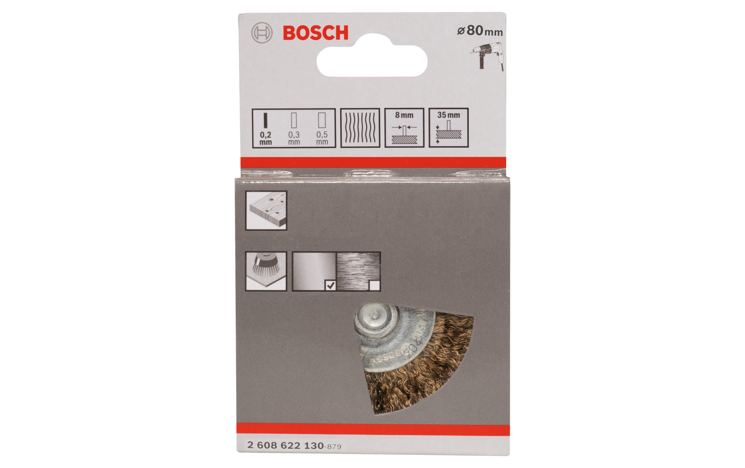 Bosch Professional Scheibenbürste gewellt, vermessingt 80 x 0.2 mm