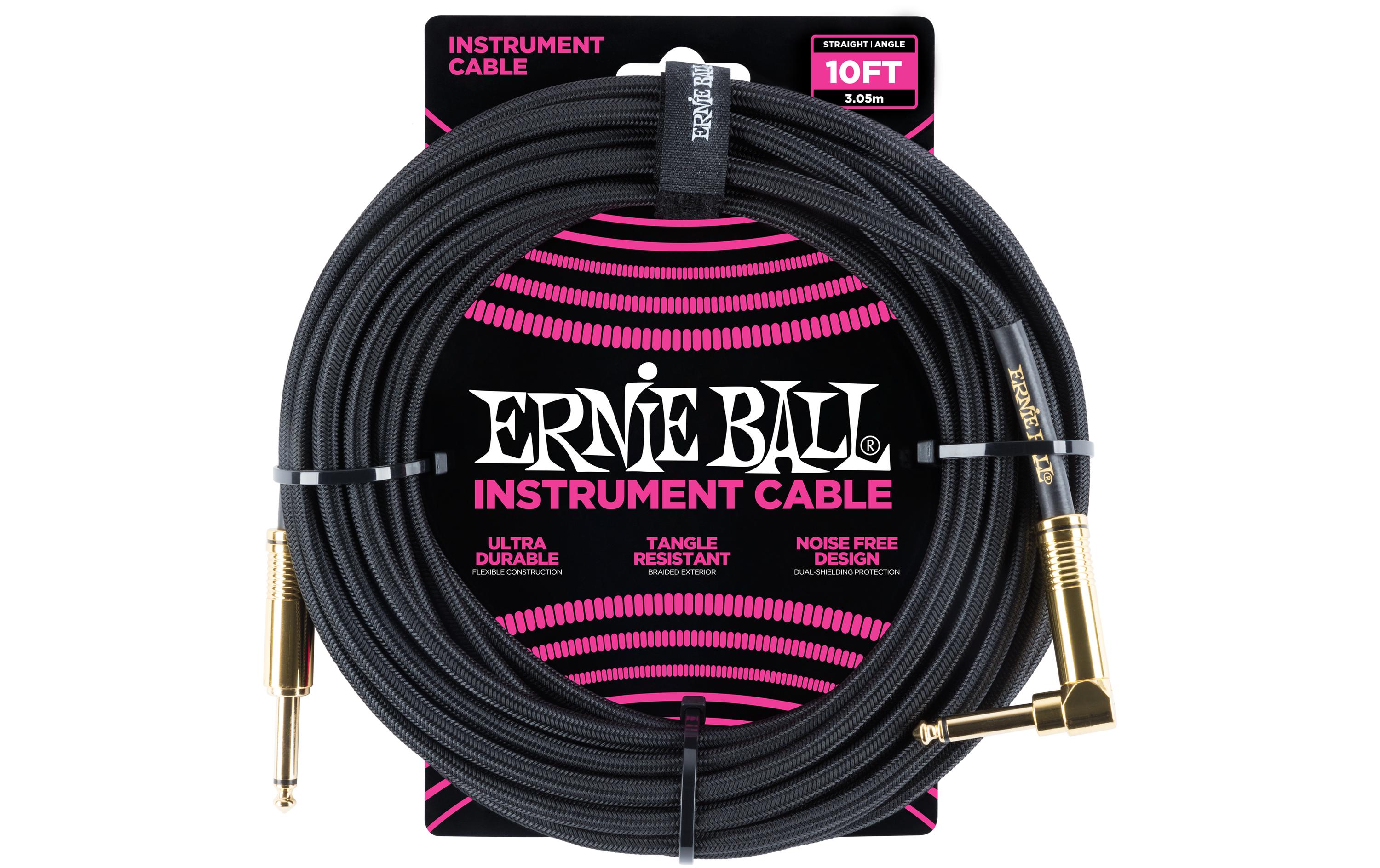 Ernie Ball Instrumentenkabel 6081 – 3.05 m, Schwarz