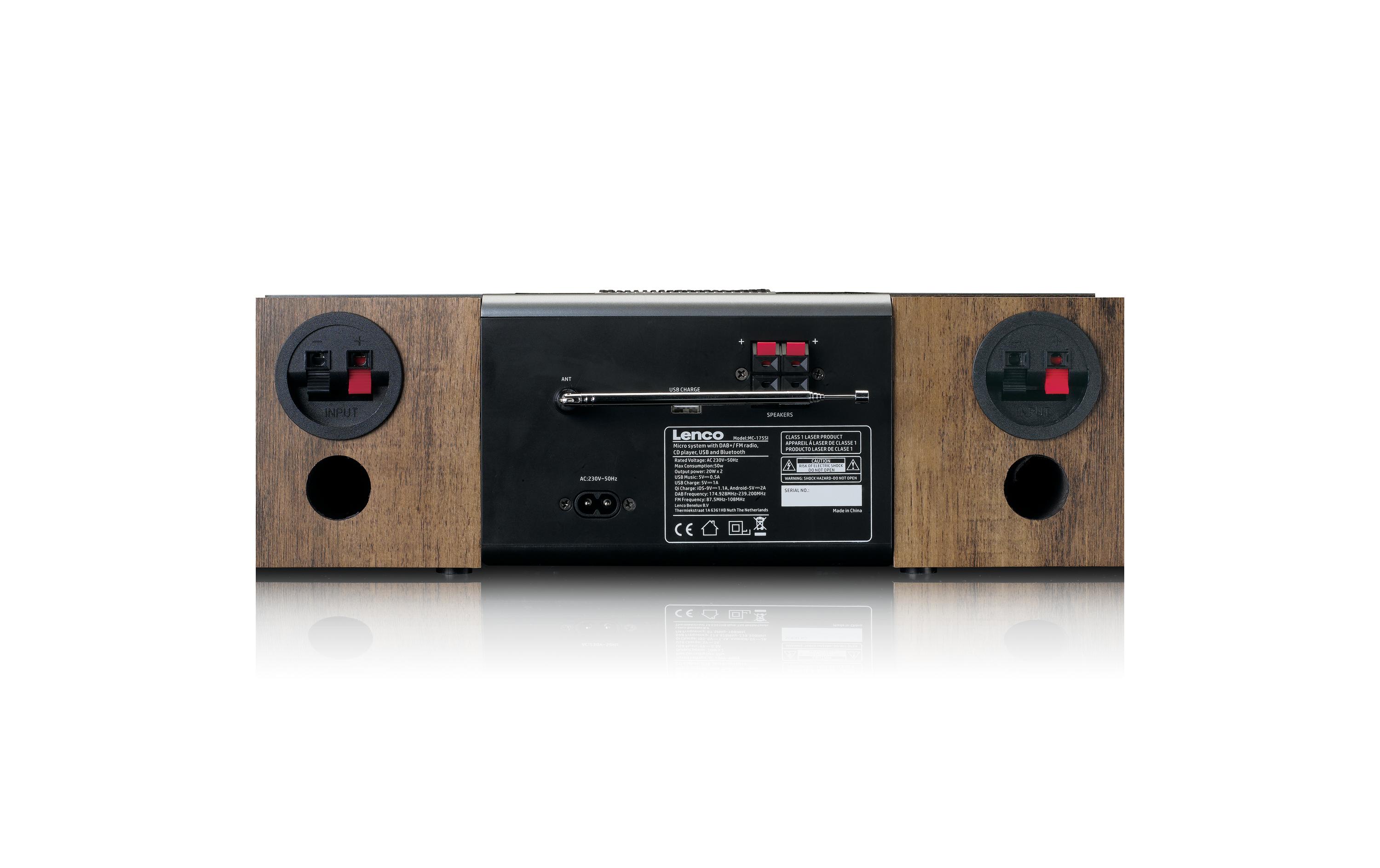 Lenco Micro-HiFi Anlage MC-175SI Silber