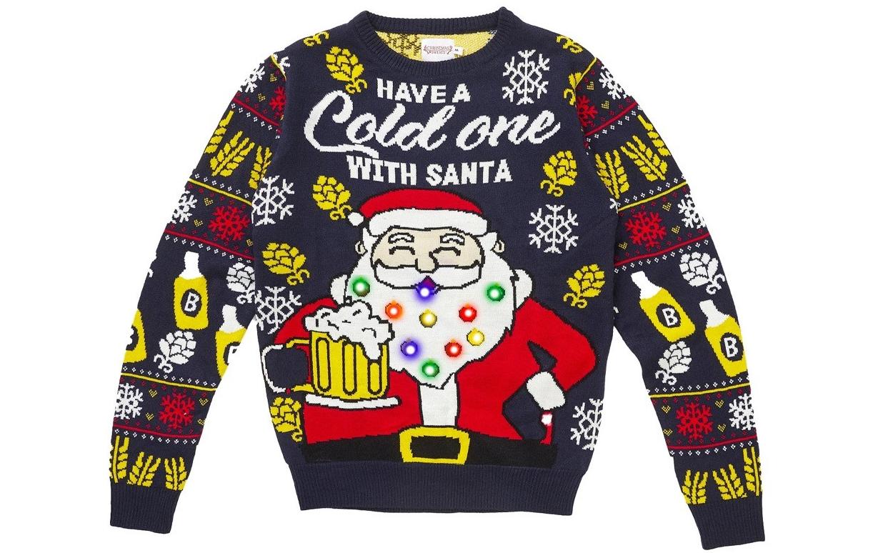 Christmas Sweats Have a Cold One With Santa LED S