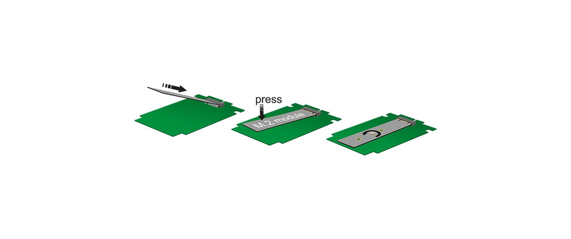 Delock 2.5-Adapterplatine für M.2-Module