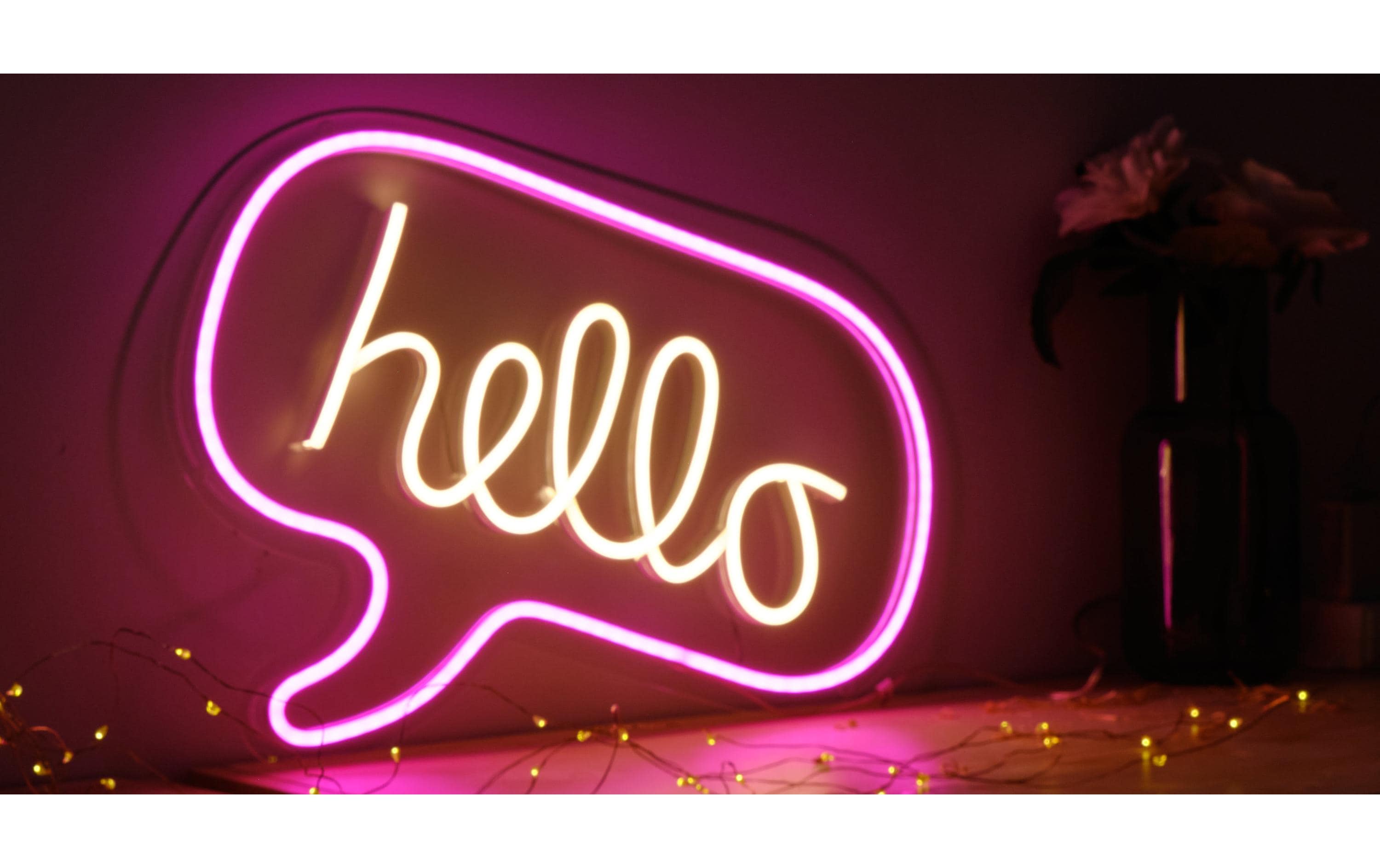 Vegas Lights LED Dekolicht Neonschild Hello 43 x 30.5 cm