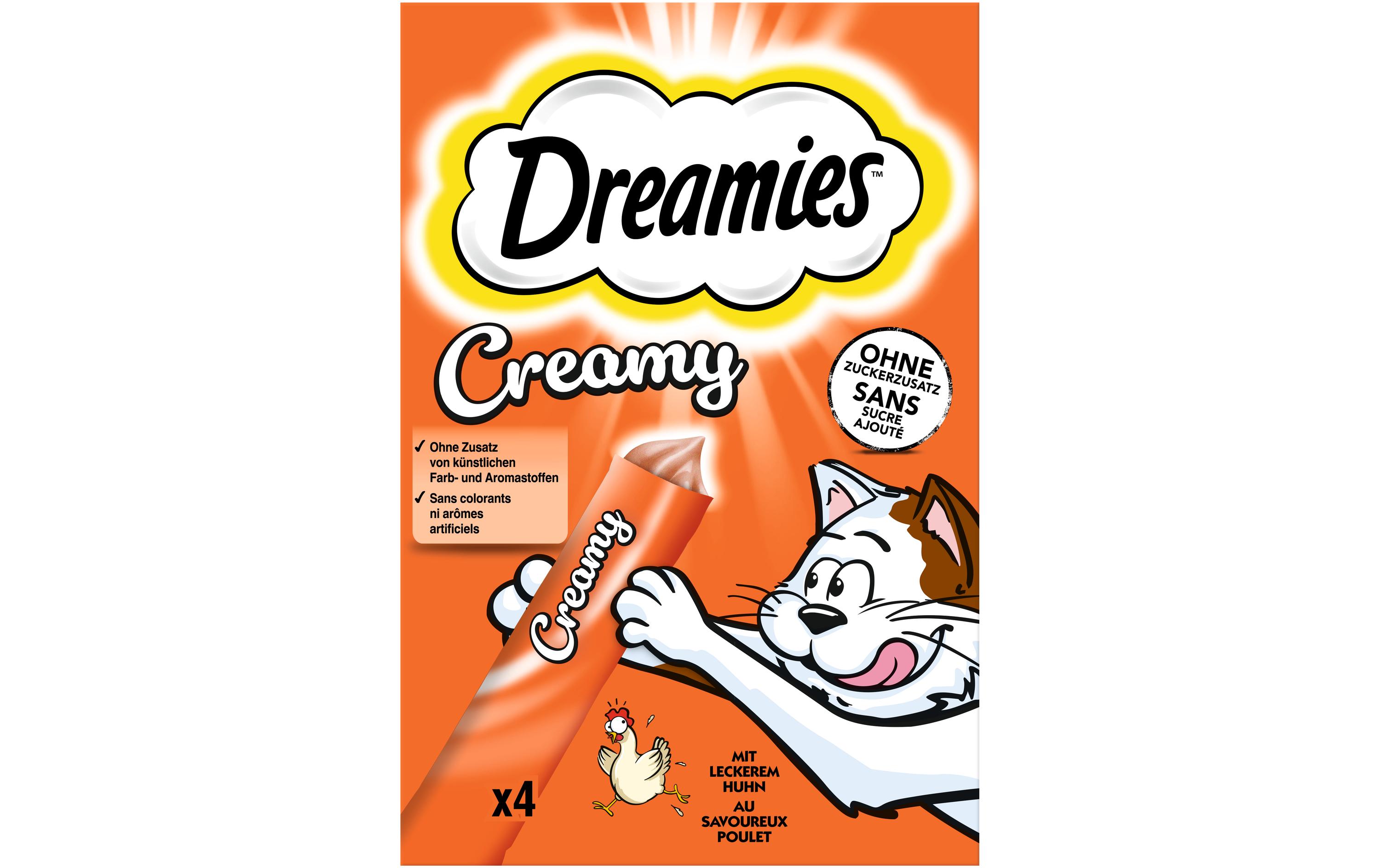 Dreamies Katzen-Snack Creamy Huhn Multipack, 11 x (4 x 10g)