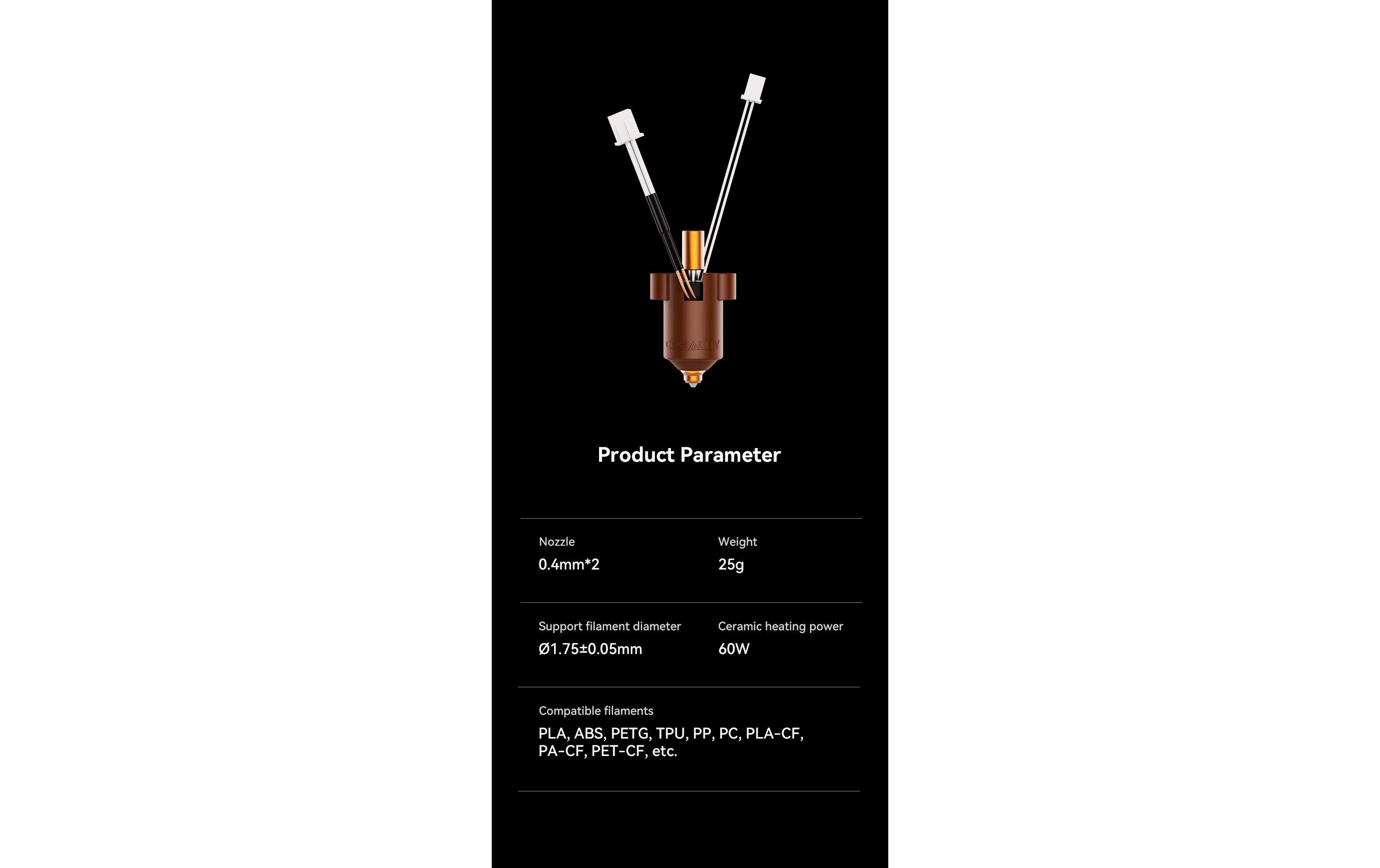 Creality Heizelement Ender 3V3 KE Keramischer Heizblocksatz