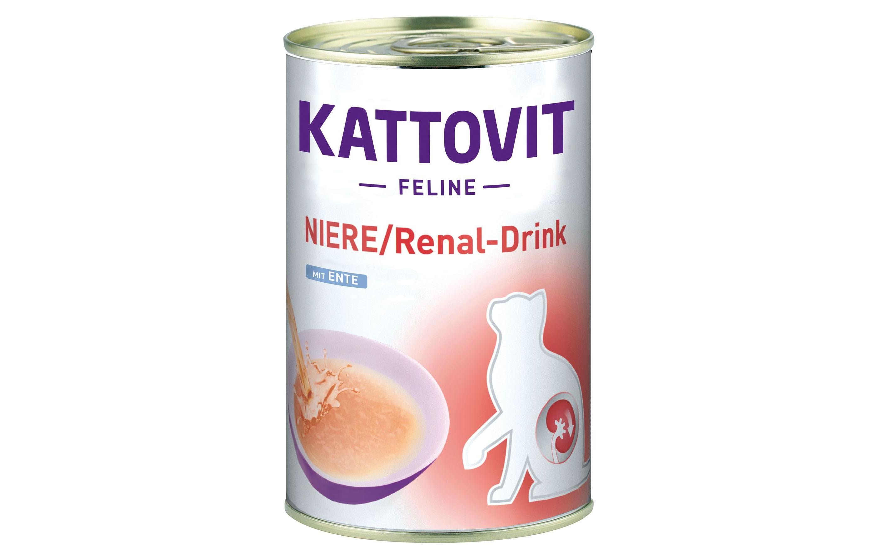 Kattovit Katzen-Snack Niere/Renal Drink, Ente, 24 x 135 ml